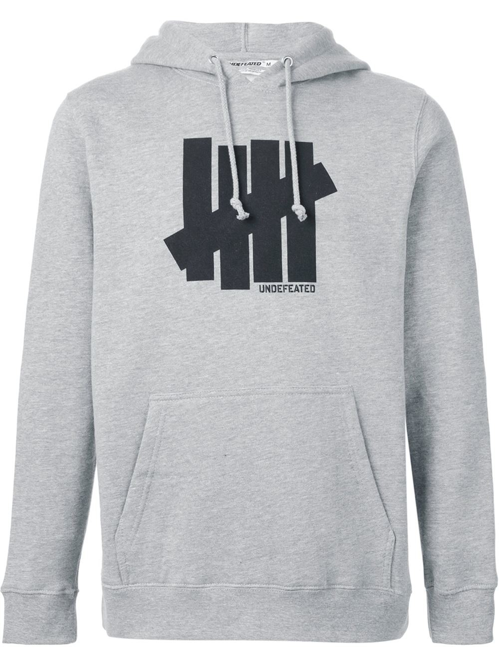 Undefeated Logo Print Hoodie in Grey (Gray) for Men - Lyst