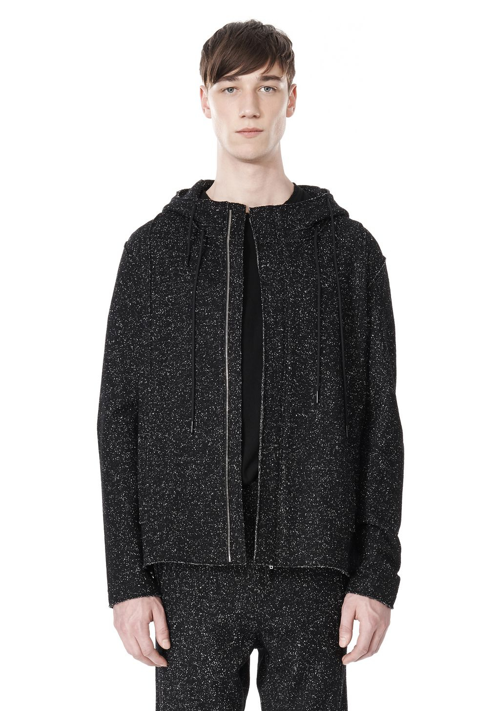 Lyst - Alexander Wang Boucle Fleece Hooded Jacket in Gray for Men