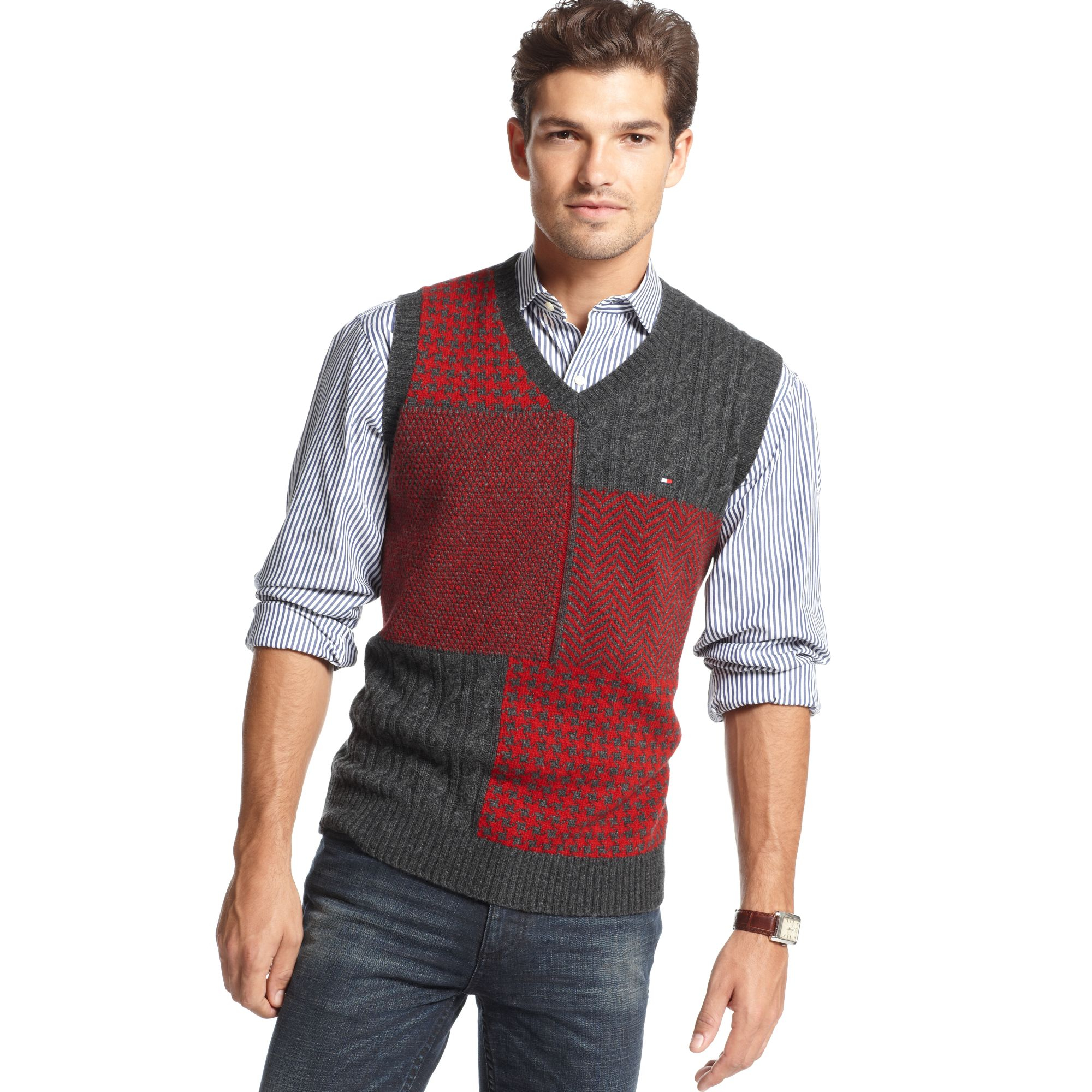 tommy hilfiger red vest