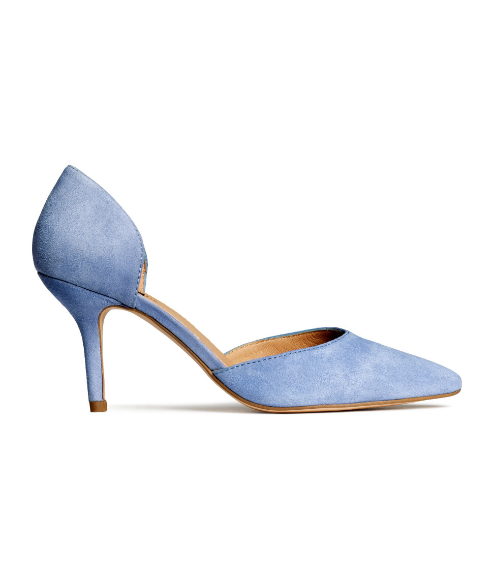 light blue court heels