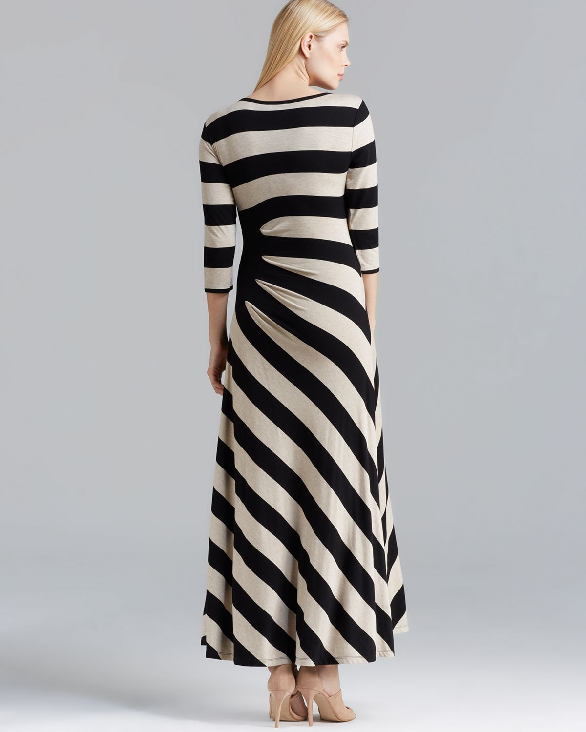 Calvin Klein Maxi Dress Striped Side ...