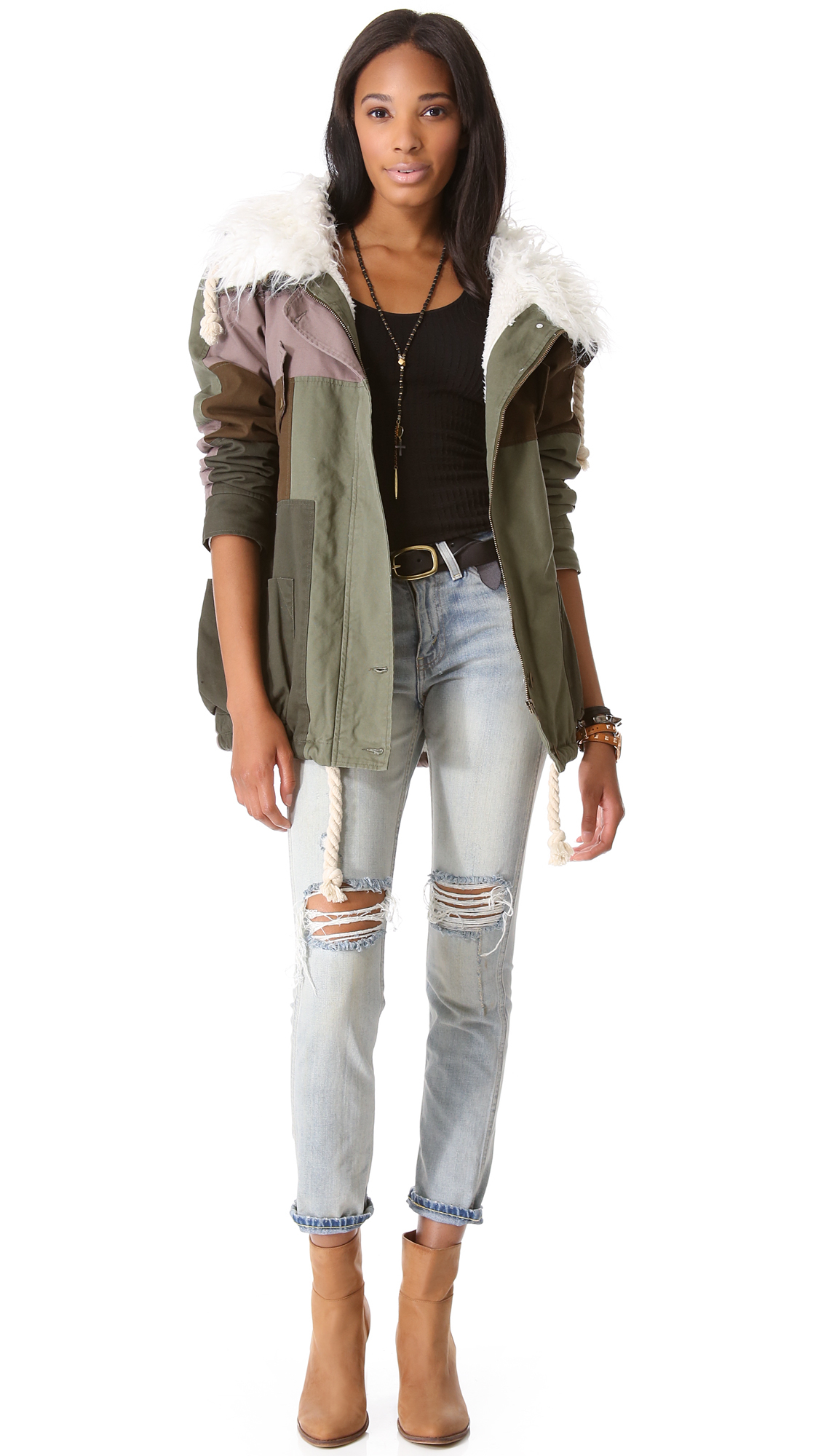 one teaspoon faux fur jacket