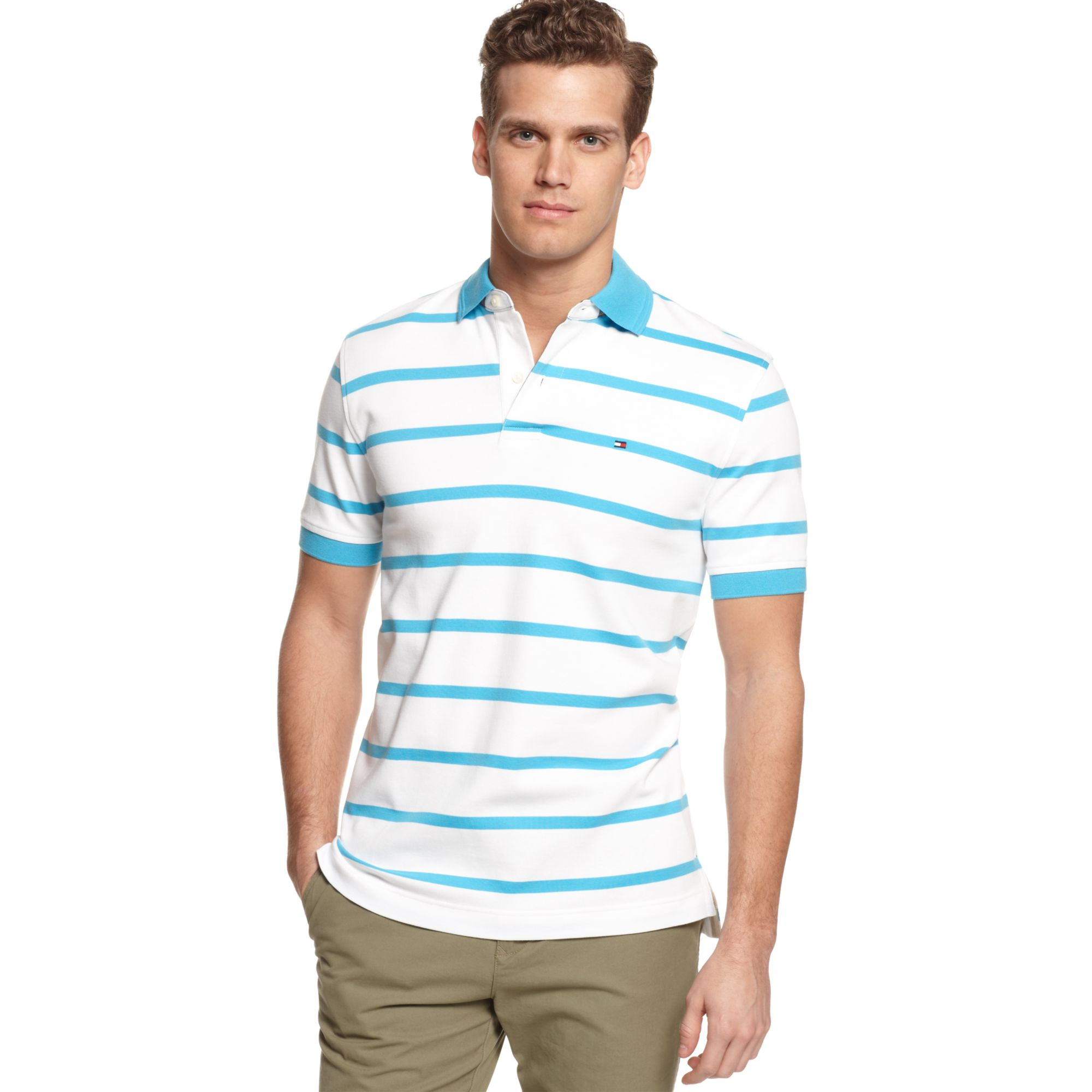 Tommy Hilfiger Jackson Striped Polo Shirt in Blue for Men (Horizon Blue ...