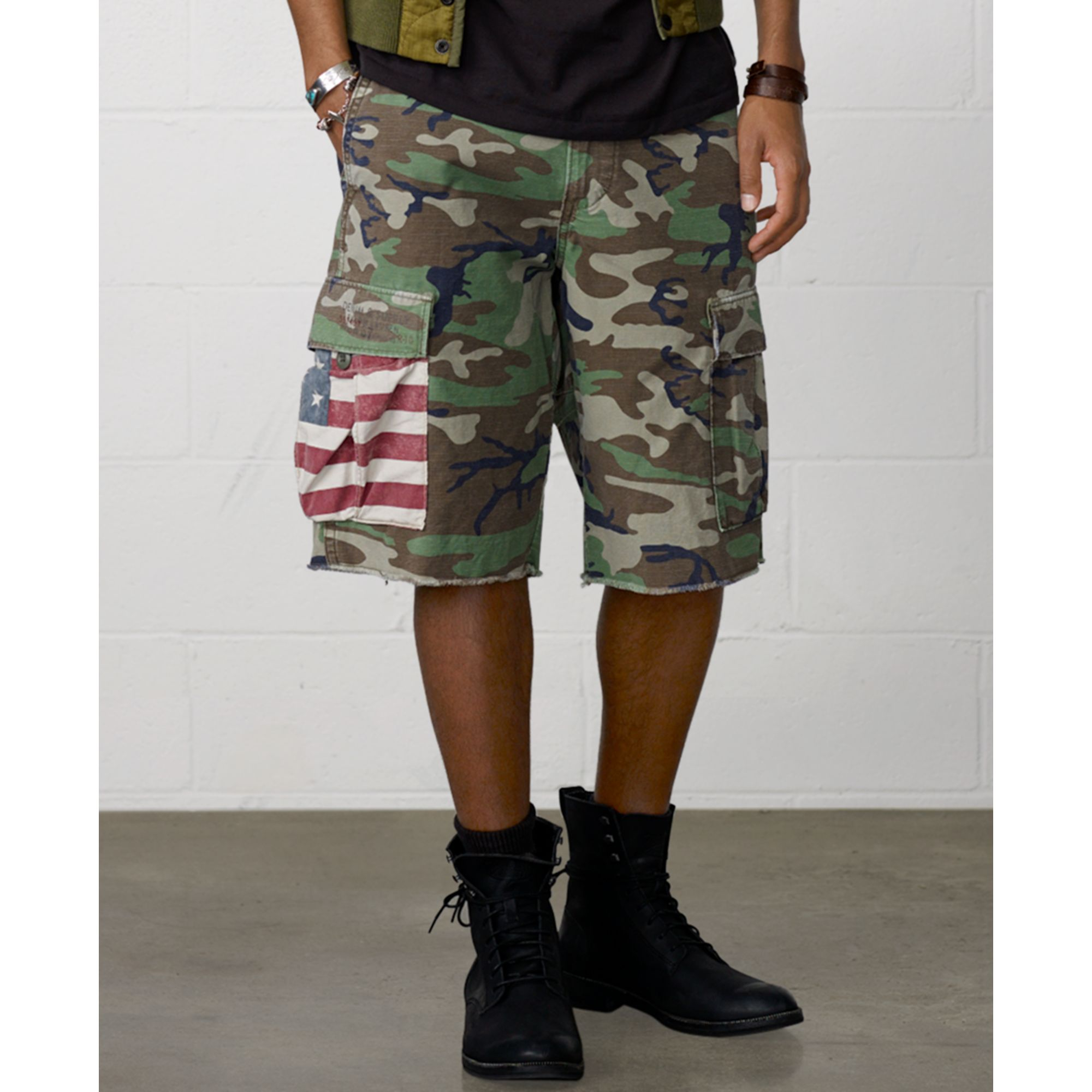 ralph lauren camo cargo shorts