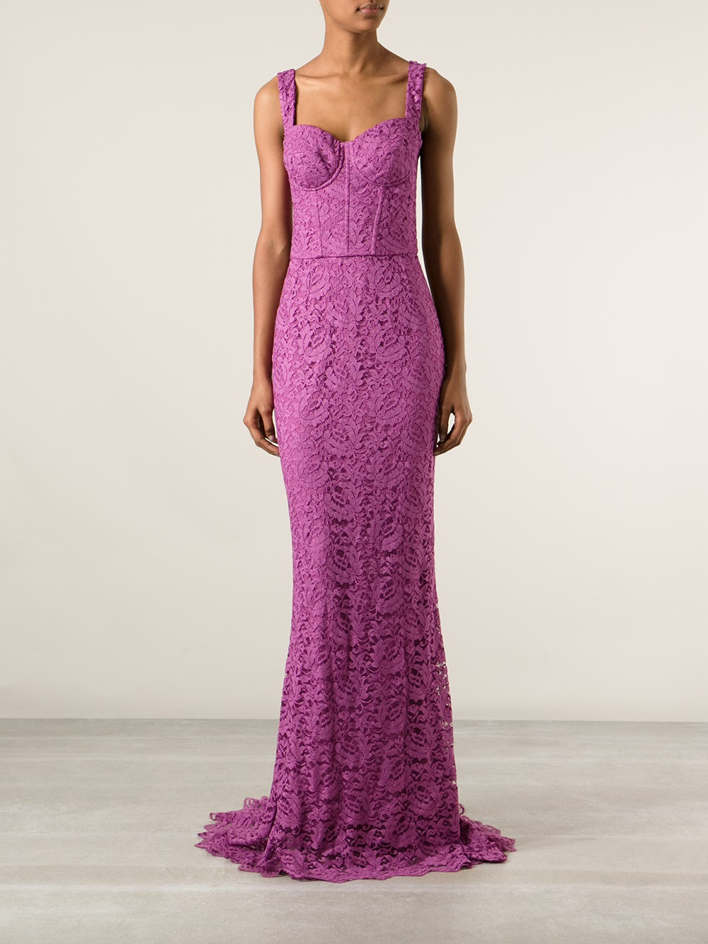 Dolce & Gabbana Lace Evening Dress in Pink & Purple (Purple) Lyst