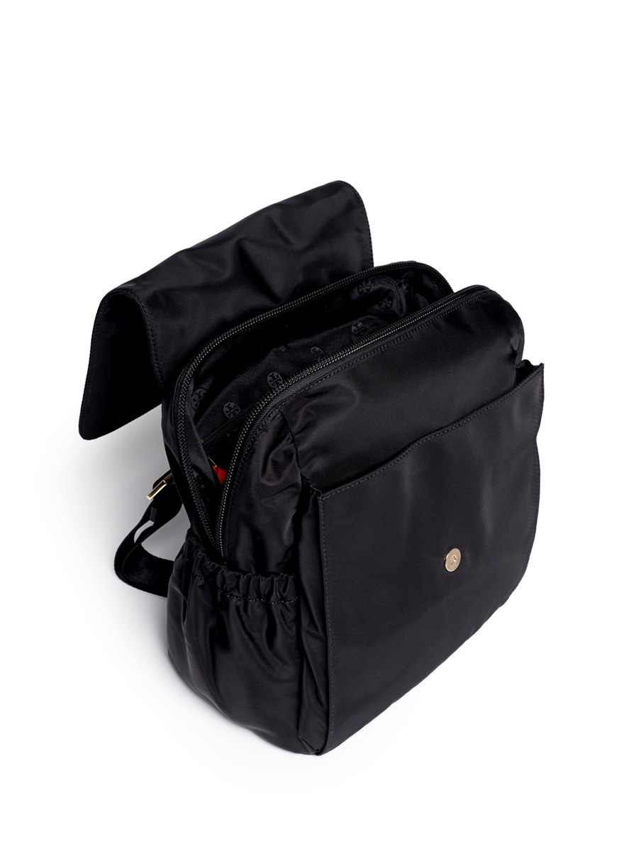 Tory Burch Travel Nylon Baby Backpack in Black | Lyst