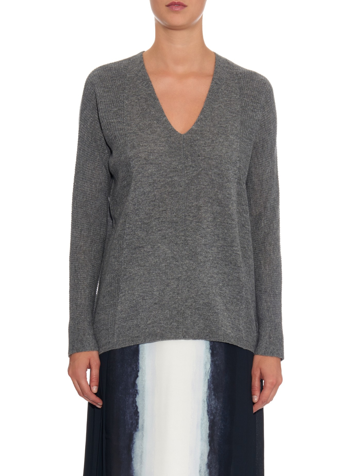 dark grey cashmere sweater