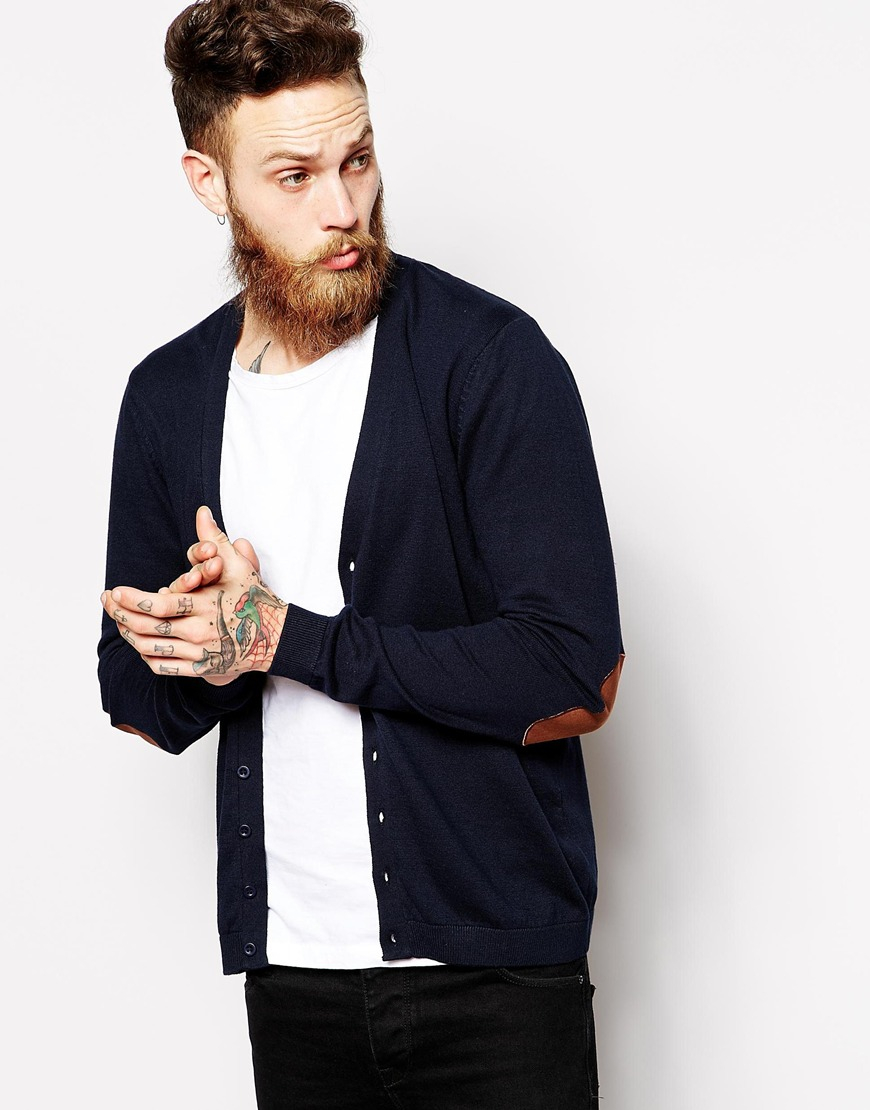 dark blue cardigan mens