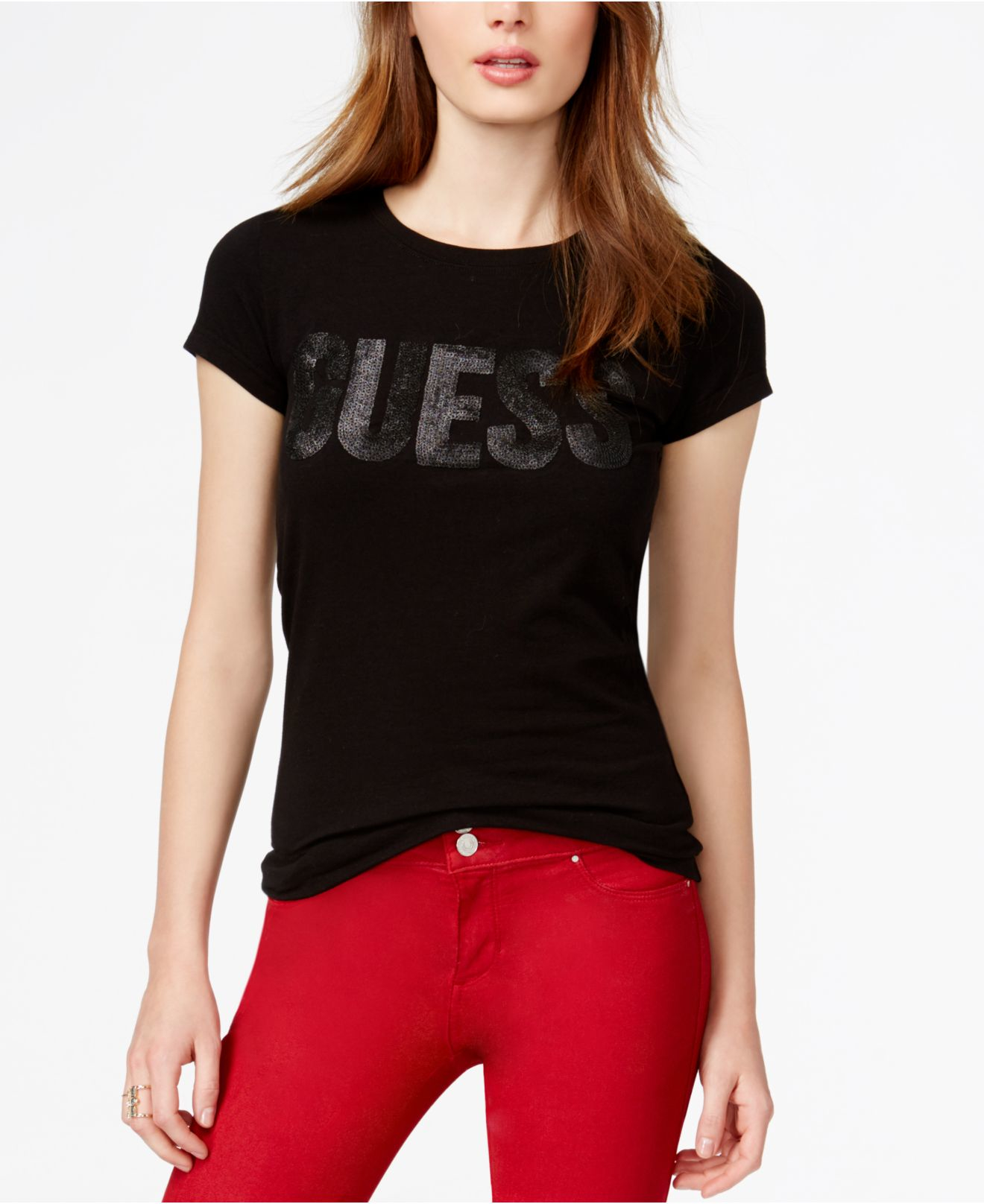 guess sequin t shirt
