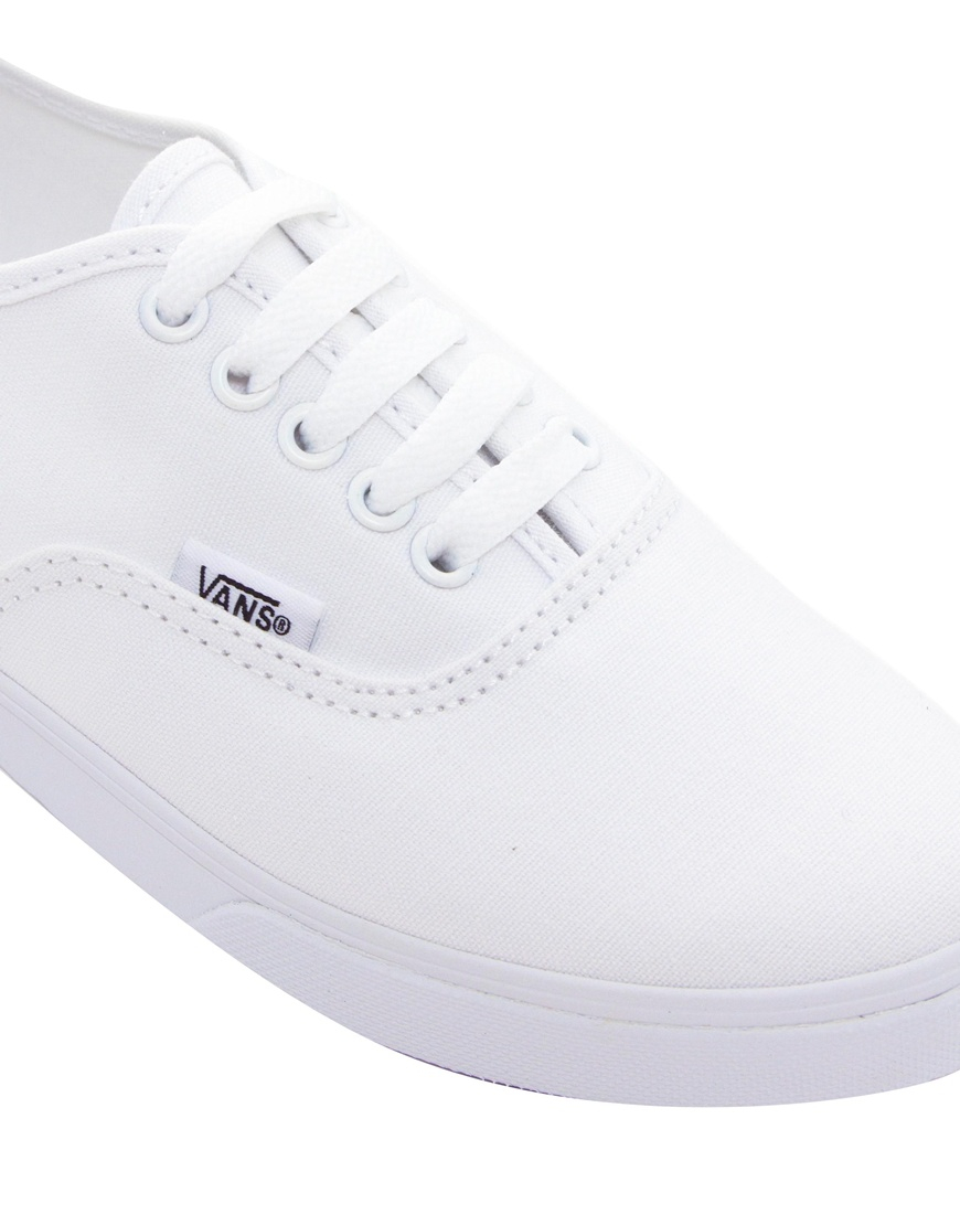 Vans Authentic Lo Pro White Trainers | Lyst