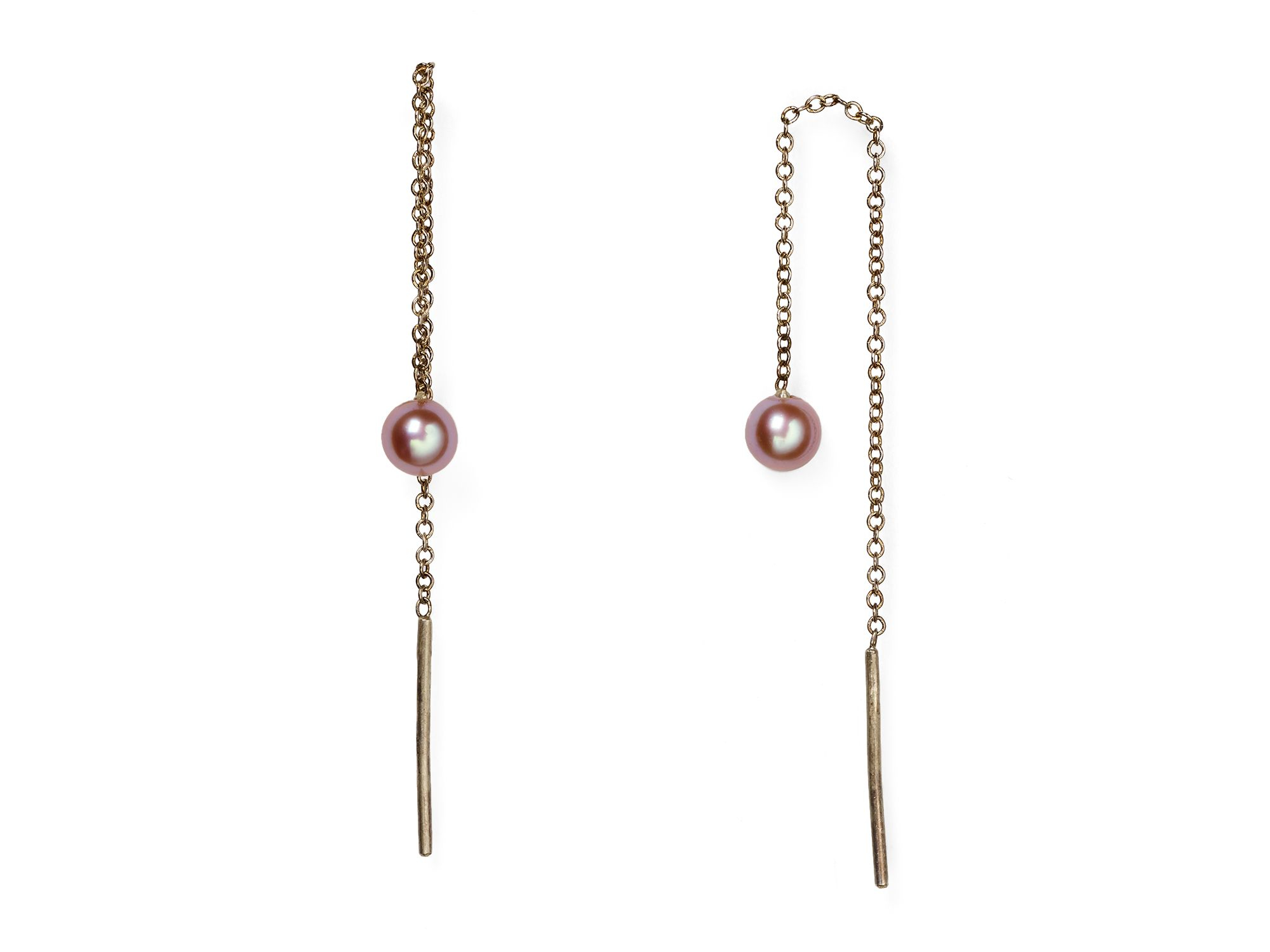 Lyst Chan Luu Cultured Freshwater Pearl Threader Earrings In Pink Gallery