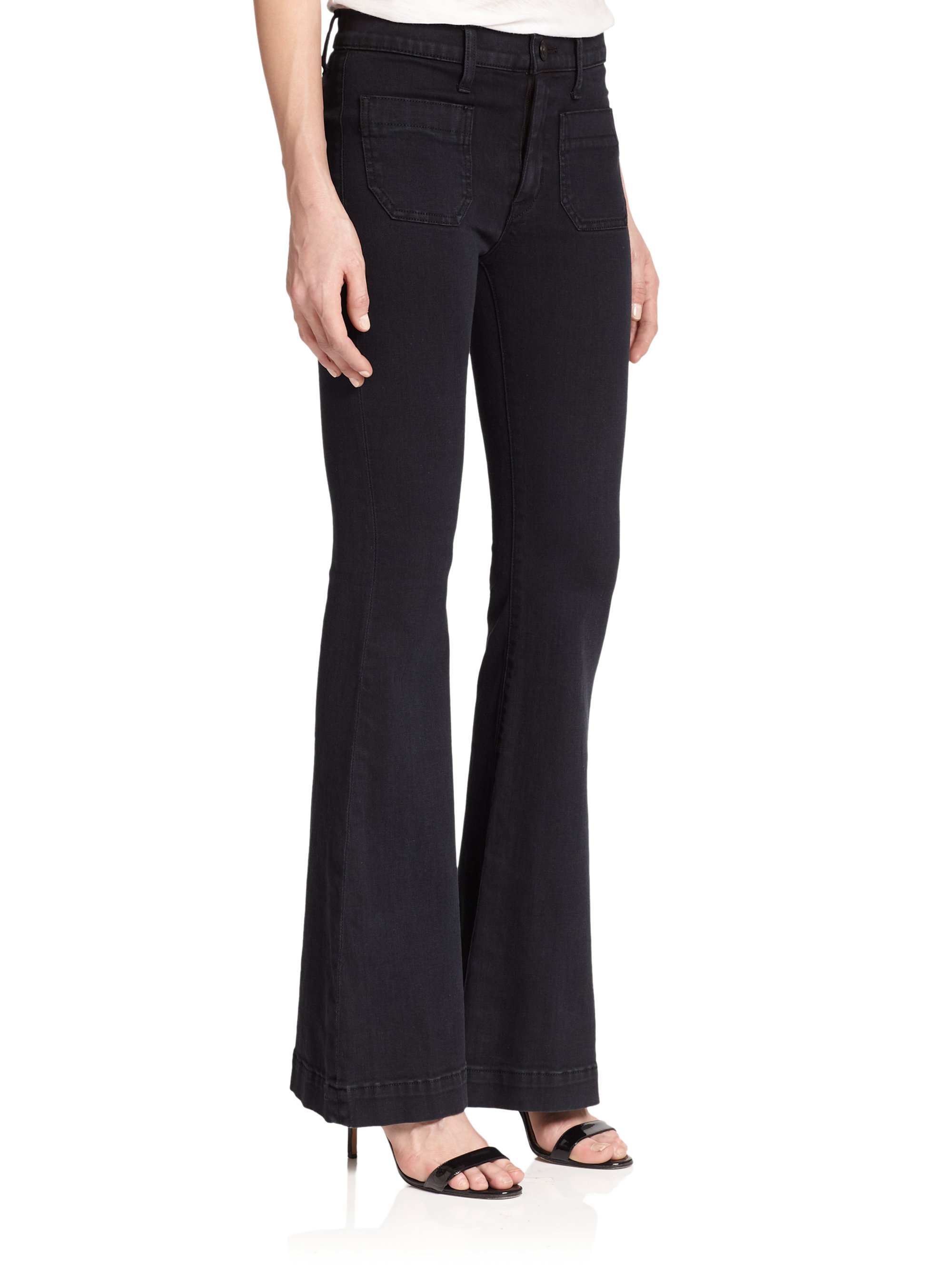 hudson black flare jeans