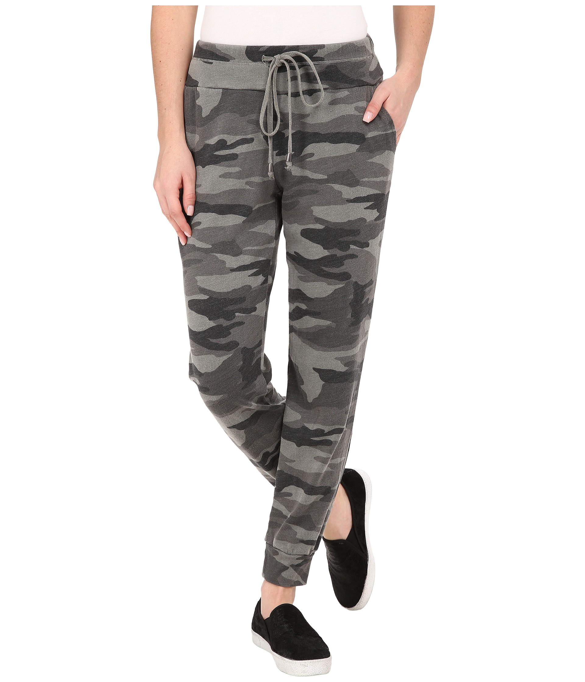 Splendid Woodbury Camo Active Pants in Gray | Lyst