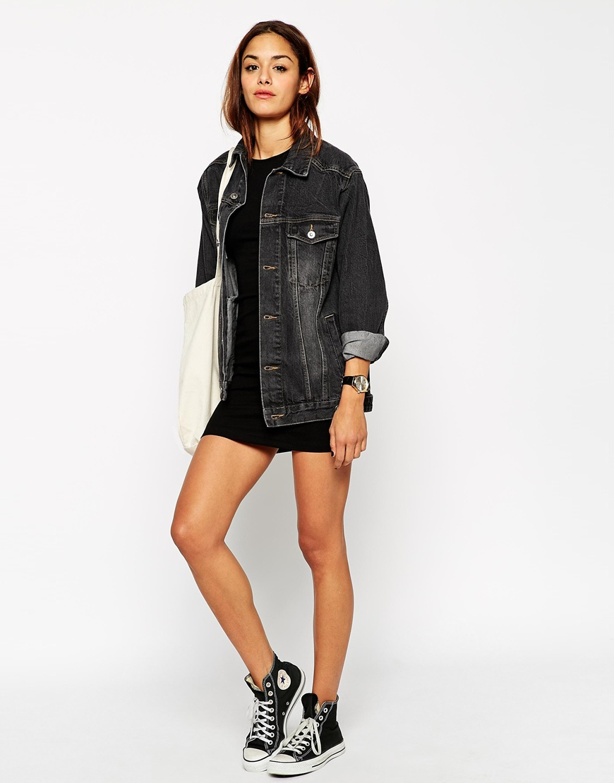 black denim girlfriend jacket