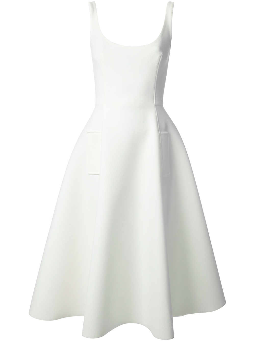 plain white sleeveless dress