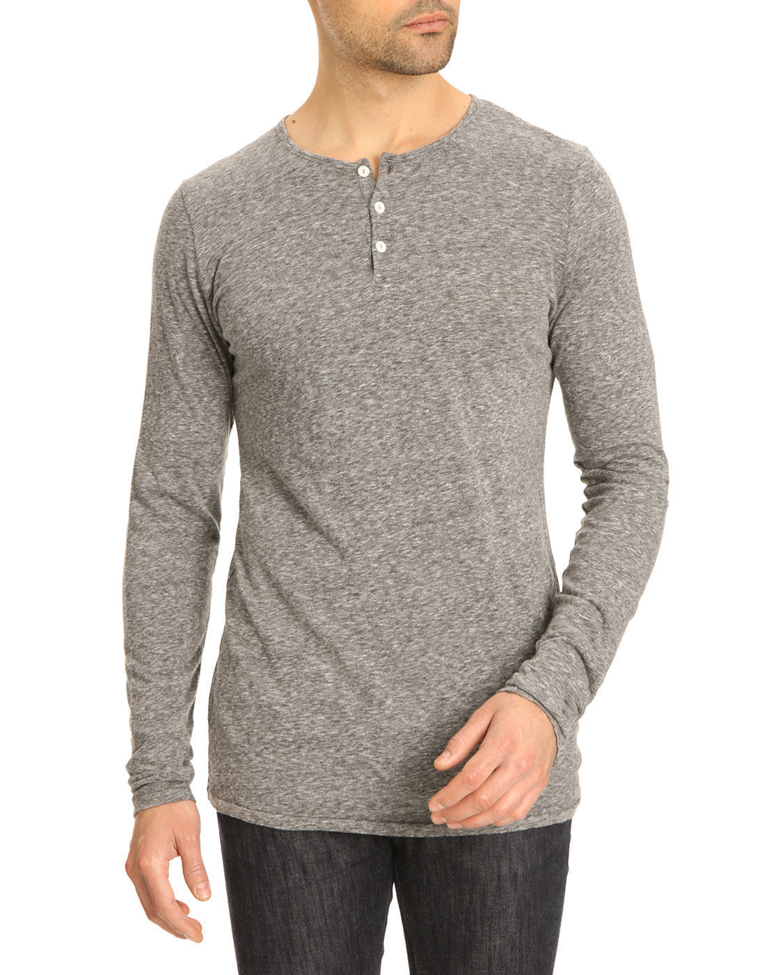Hartford Henley Grey Flame TShirt in Gray for Men (grey) Lyst