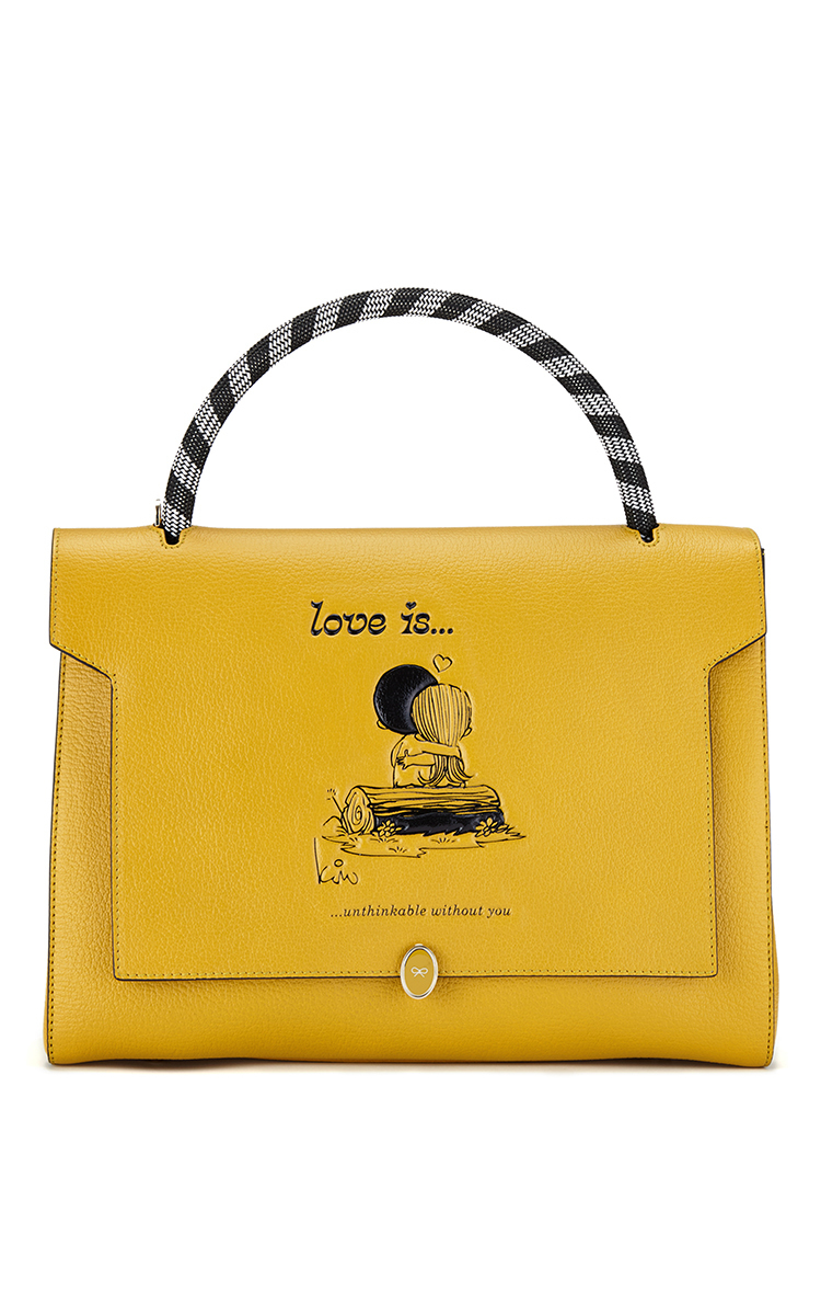 Anya Hindmarch Love Bathurst Satchel in Yellow | Lyst