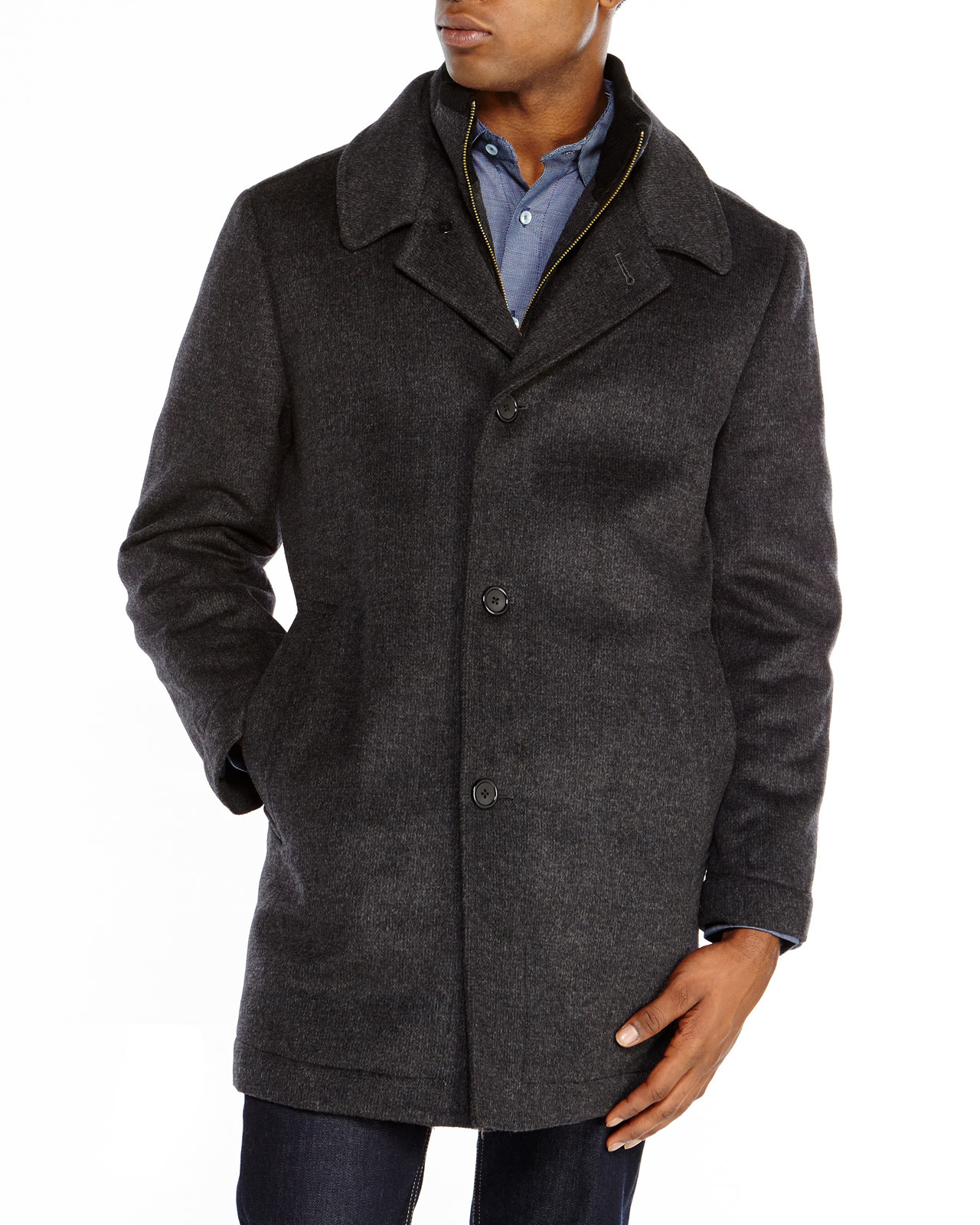 Hart schaffner marx Wool Blend Jacket in Gray for Men | Lyst