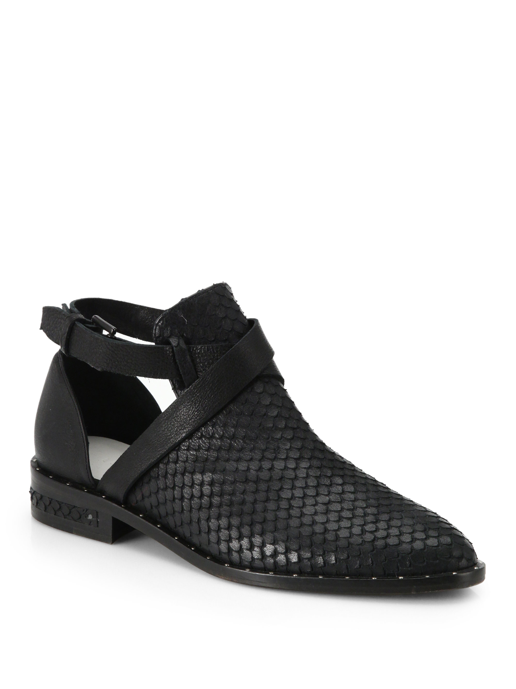 Lyst Frēda Salvador Fish ScaleEmbossed Leather Cutout