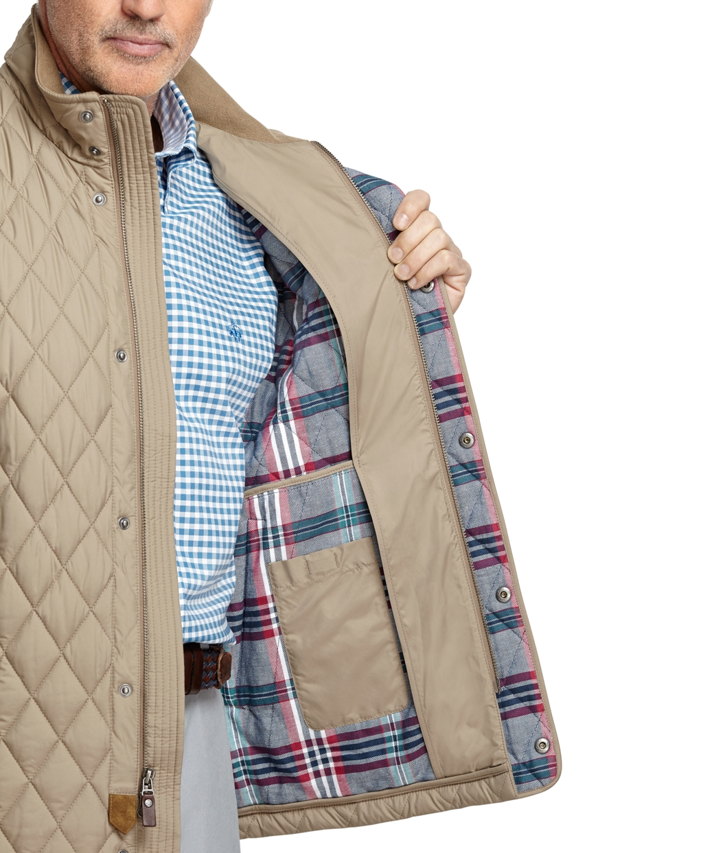 Brooks Brothers Spring Quilted Jacket in Taupe (Natural) for Men Lyst