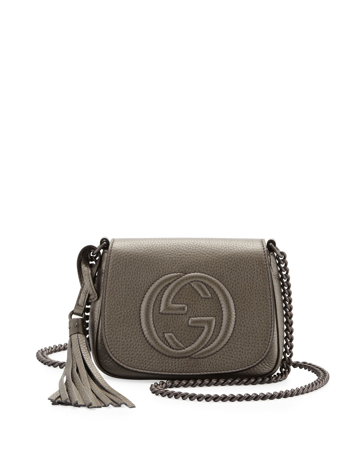 gucci silver chain bag