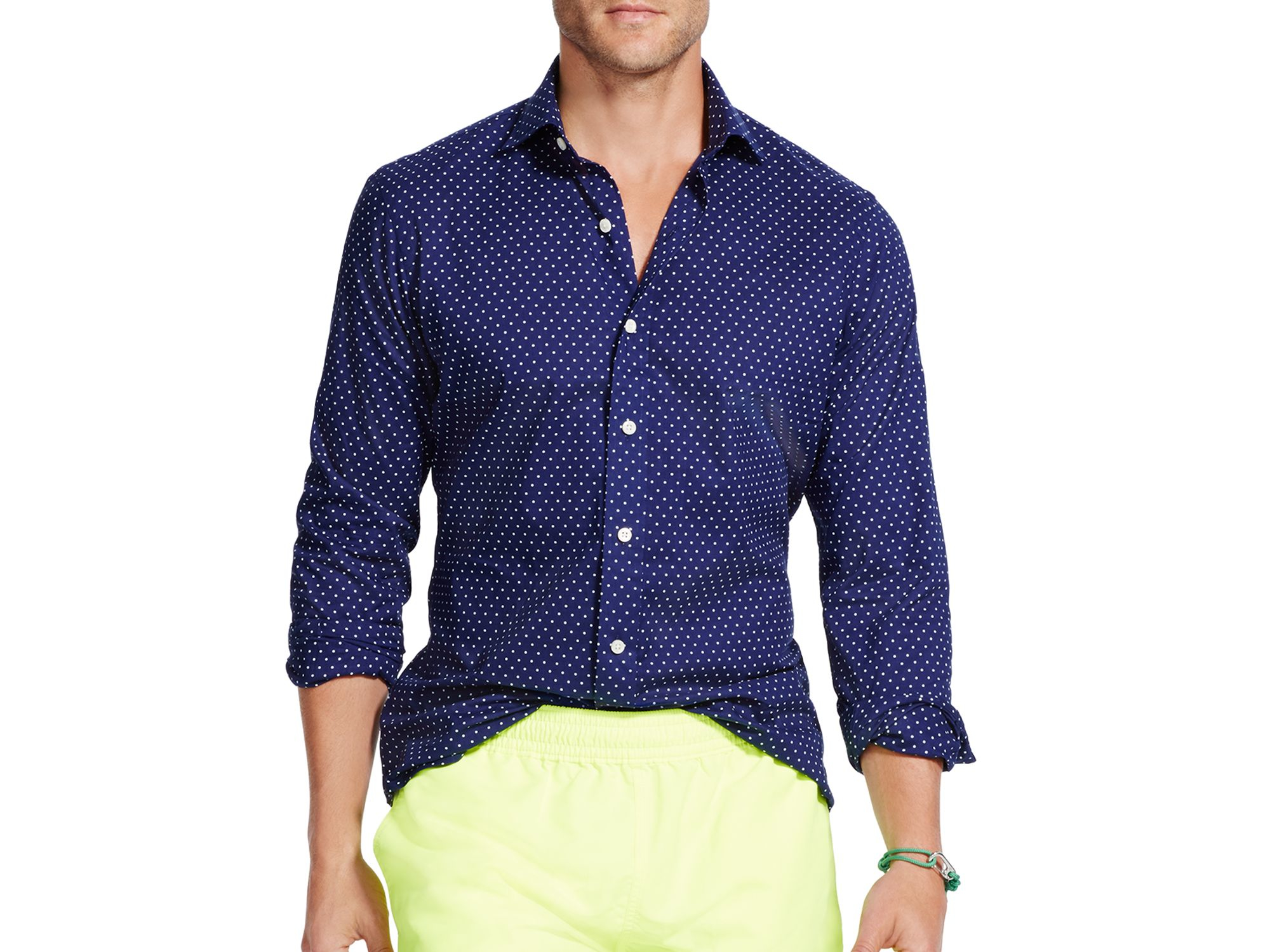ralph lauren polka dot shirt