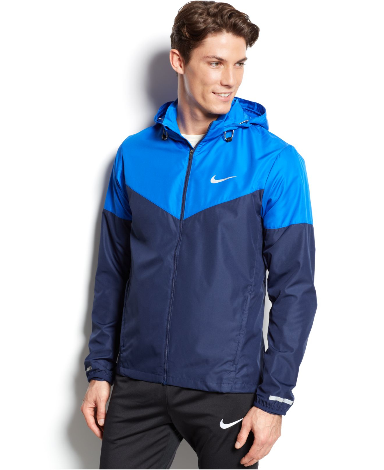 nike windbreaker jacket blue