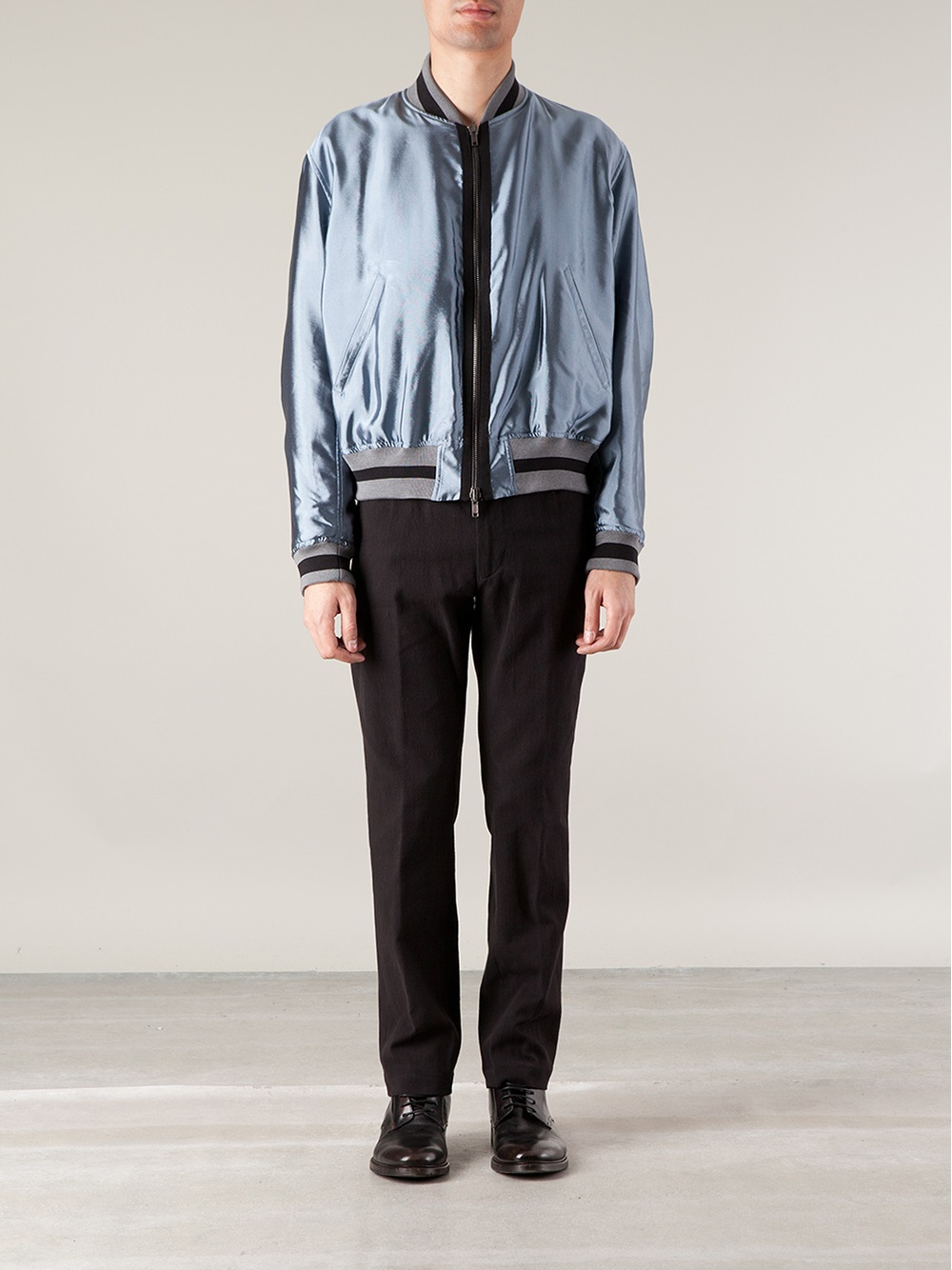 Haider Ackermann Reversible Bomber Jacket in Blue for Men | Lyst