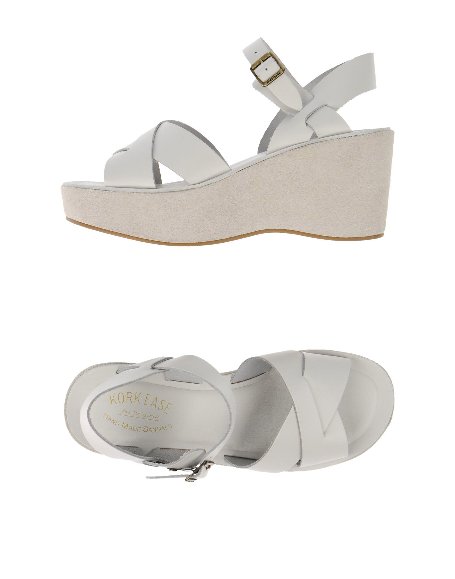 Kork-Ease Leather Sandals in White - Lyst