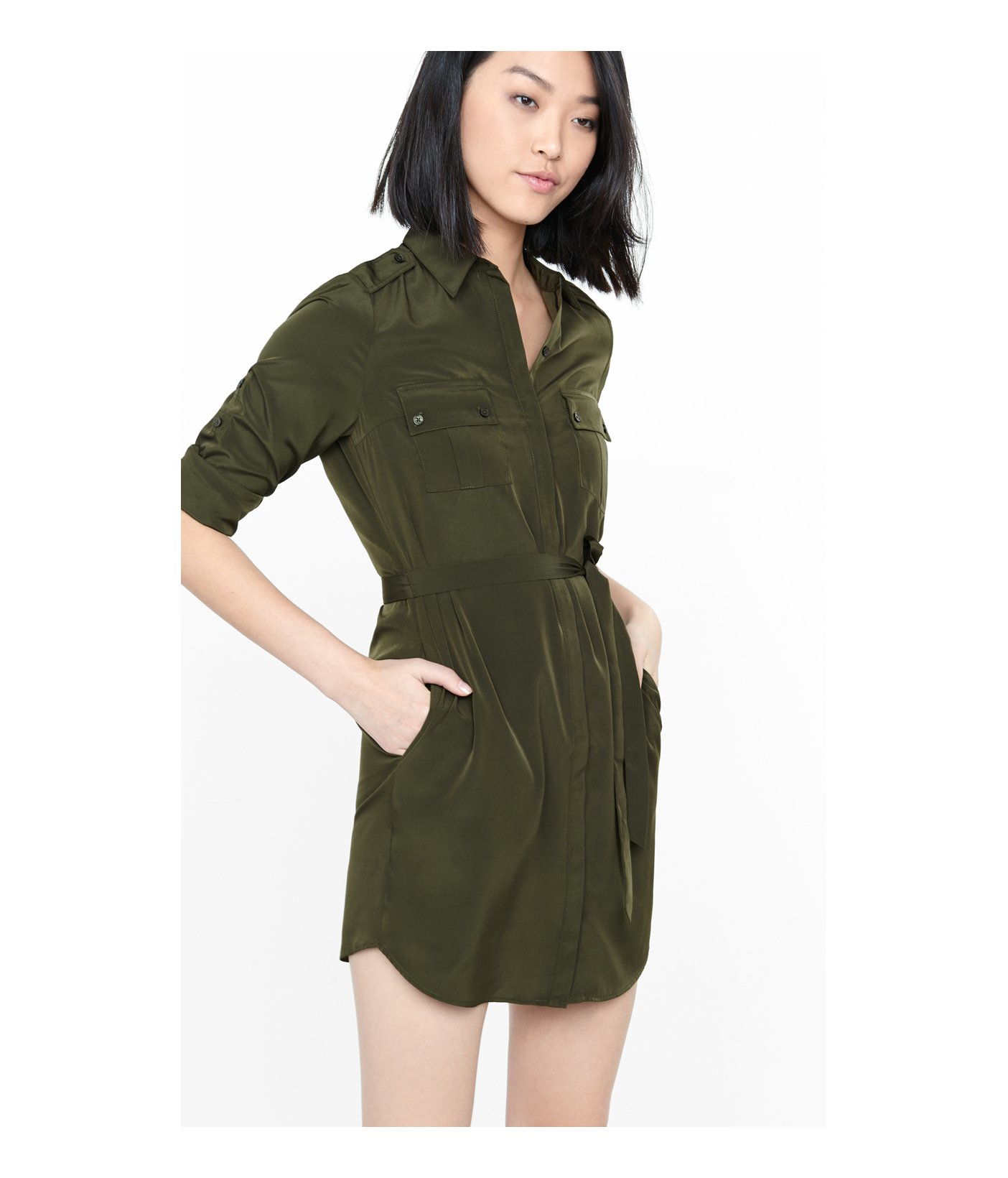 military shirt dress