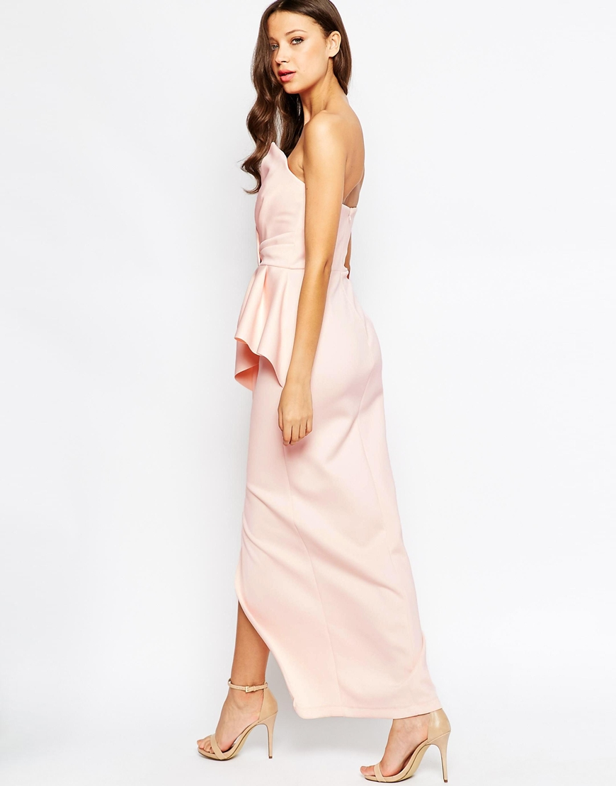 scuba bandeau maxi dress