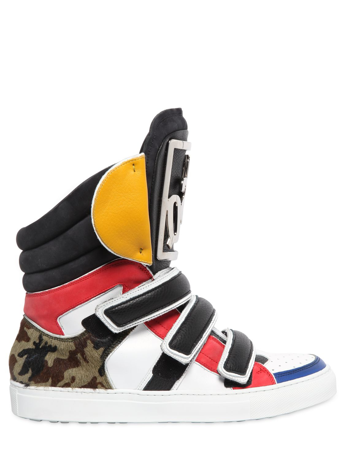DSquared² Leather Big Tongue High Top Sneakers for Men | Lyst