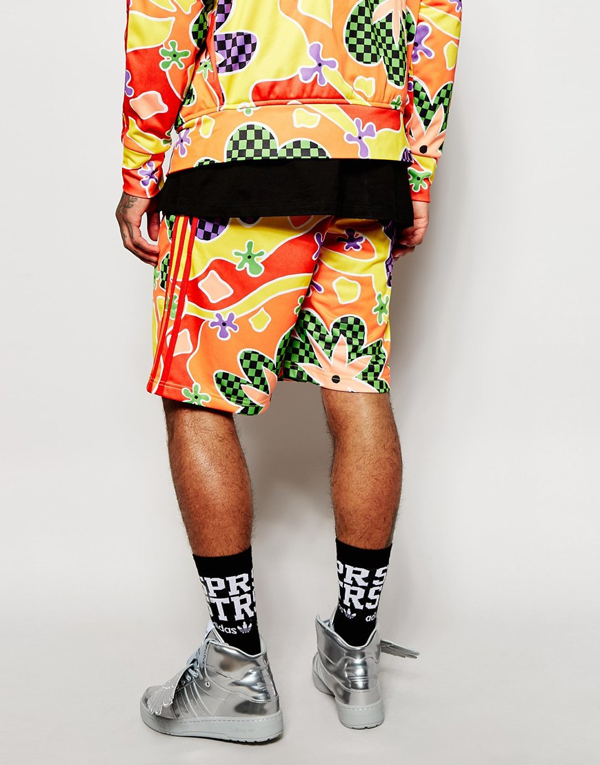 adidas Originals X Jeremy Scott Floral Shorts Ac1821 in Red for Men | Lyst