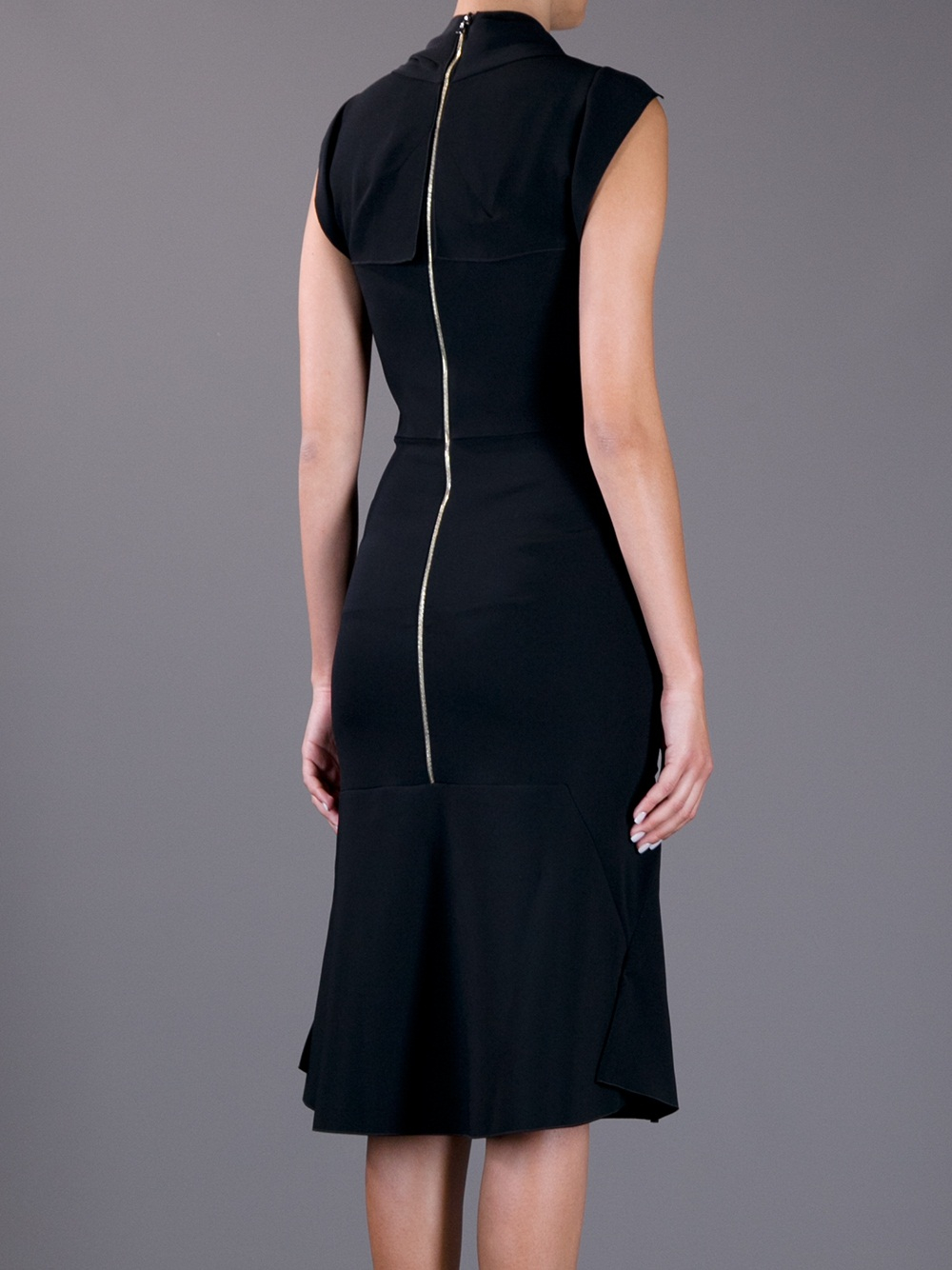Lyst - Roland mouret Asymmetric Dress in Black