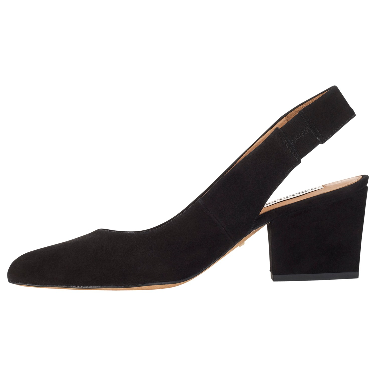 black block heel sling back shoes 