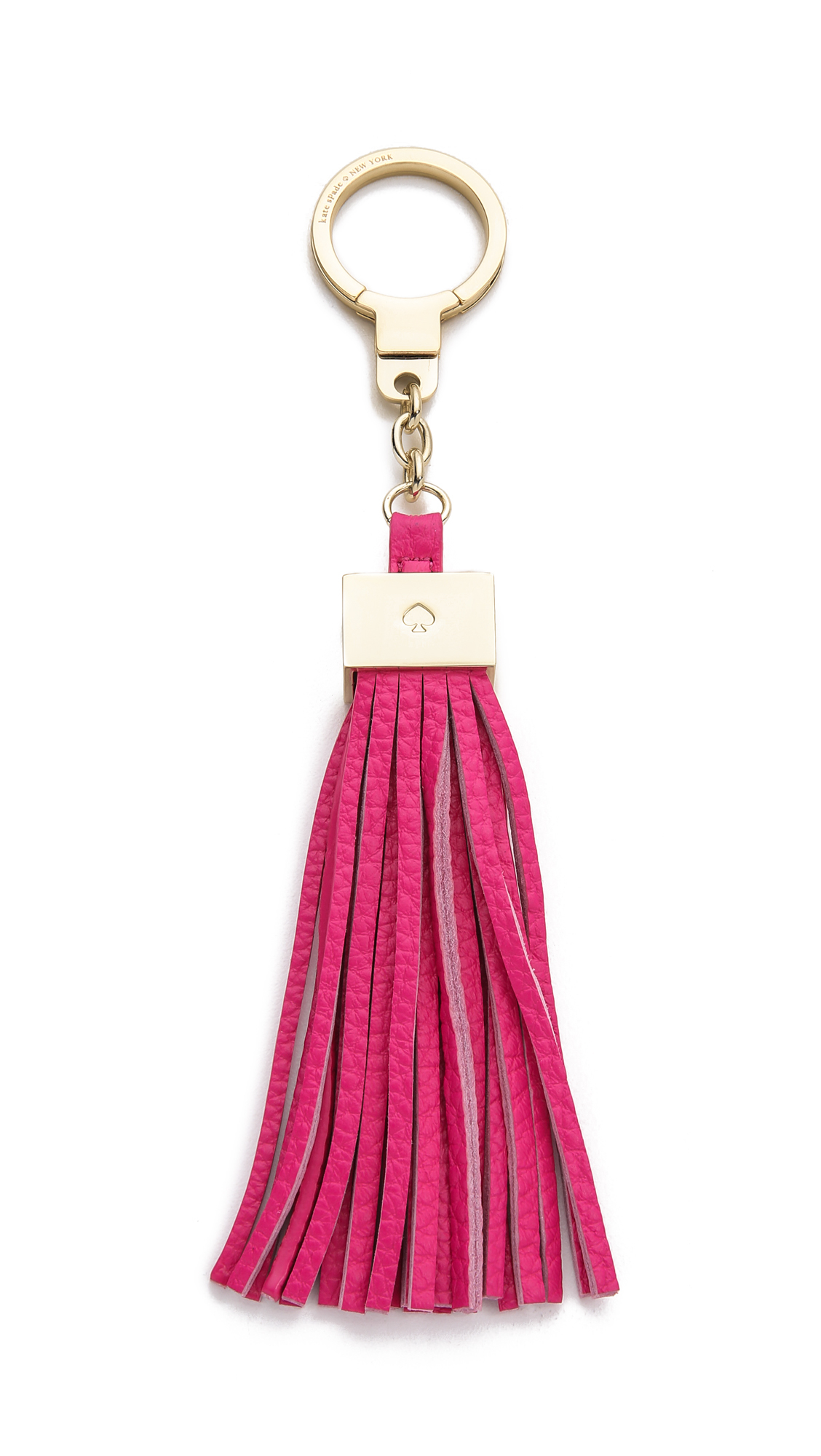 Kate Spade Leather Tassel Keychain Pink Lyst