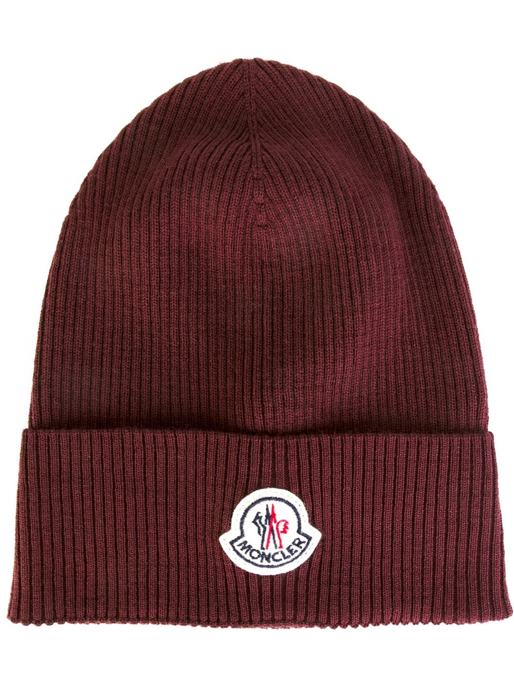 Moncler Logo Patch Beanie in Red for Men Lyst