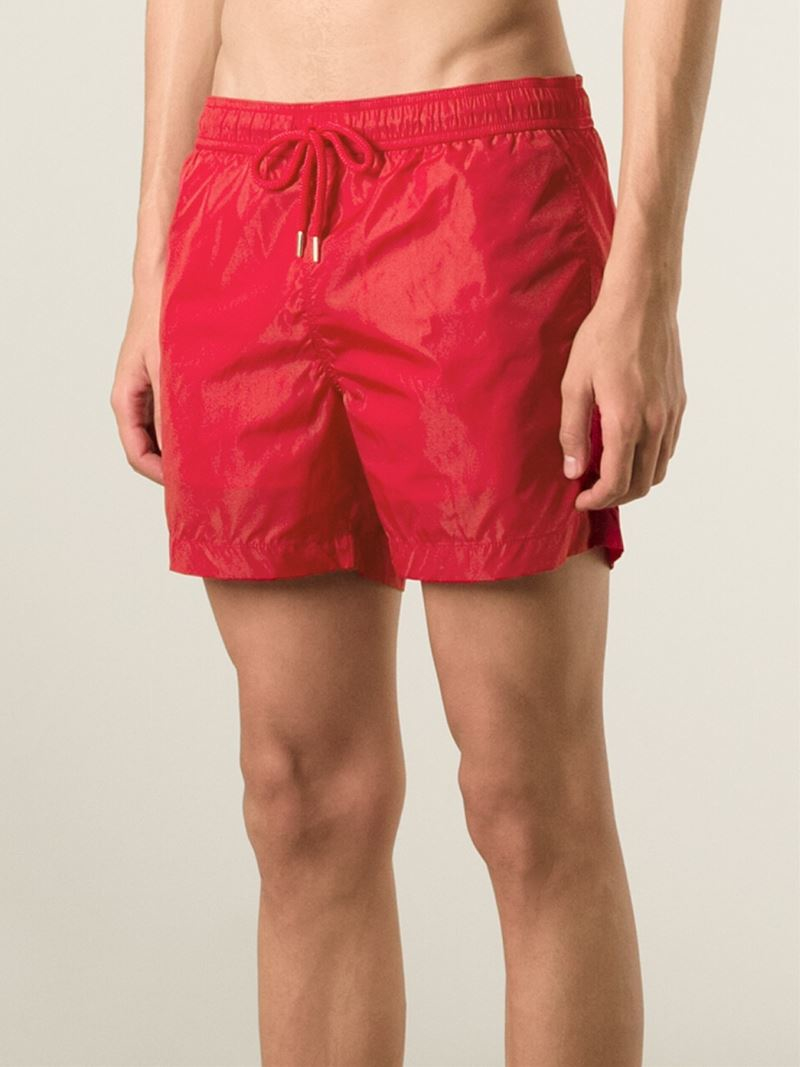 Moncler Classic Swimming Shorts in Red 