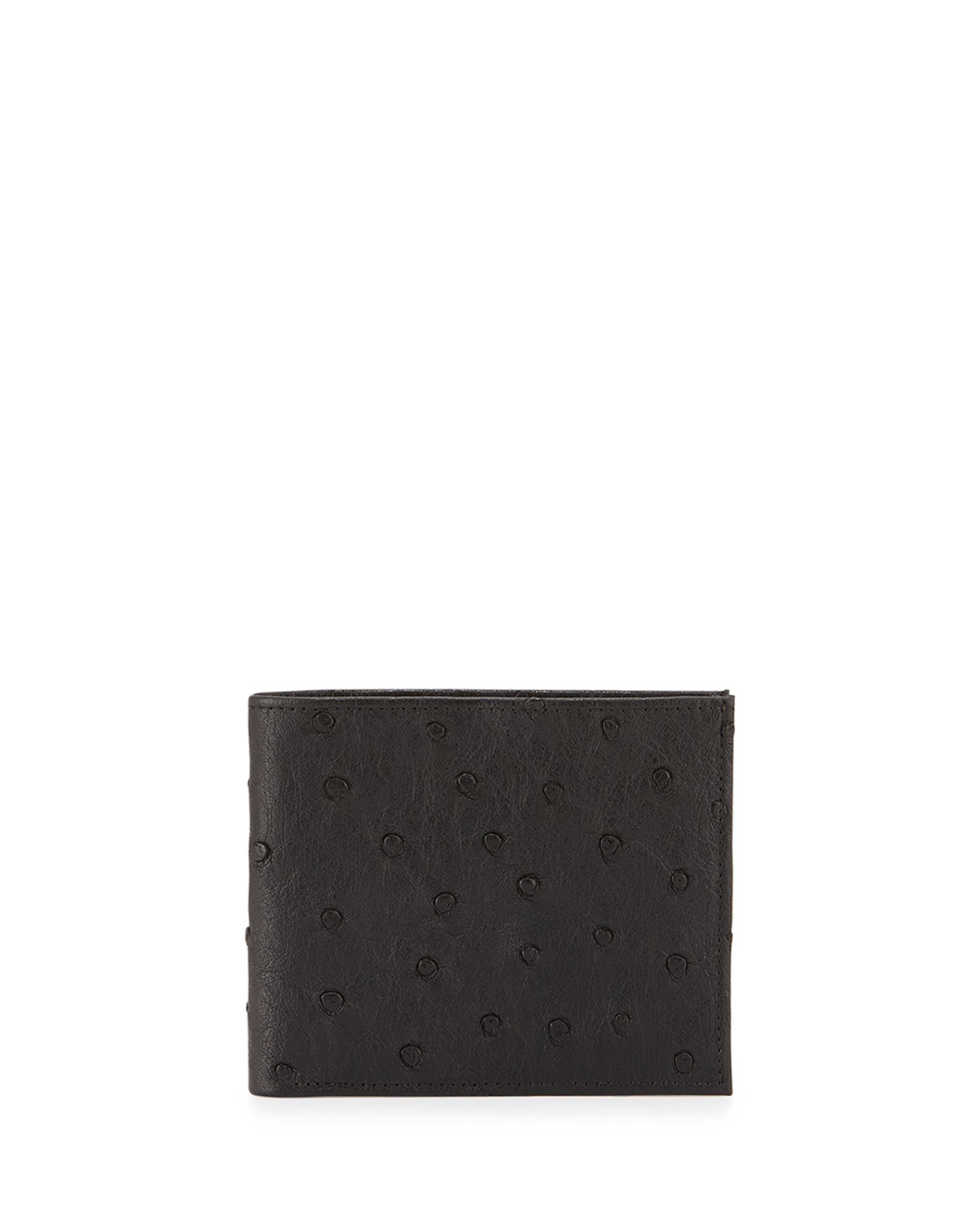 Neiman marcus Ostrich Bi-fold Wallet in Brown for Men | Lyst