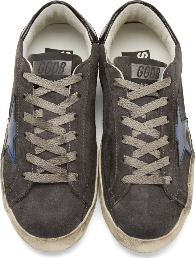 Golden goose grey suede cheap