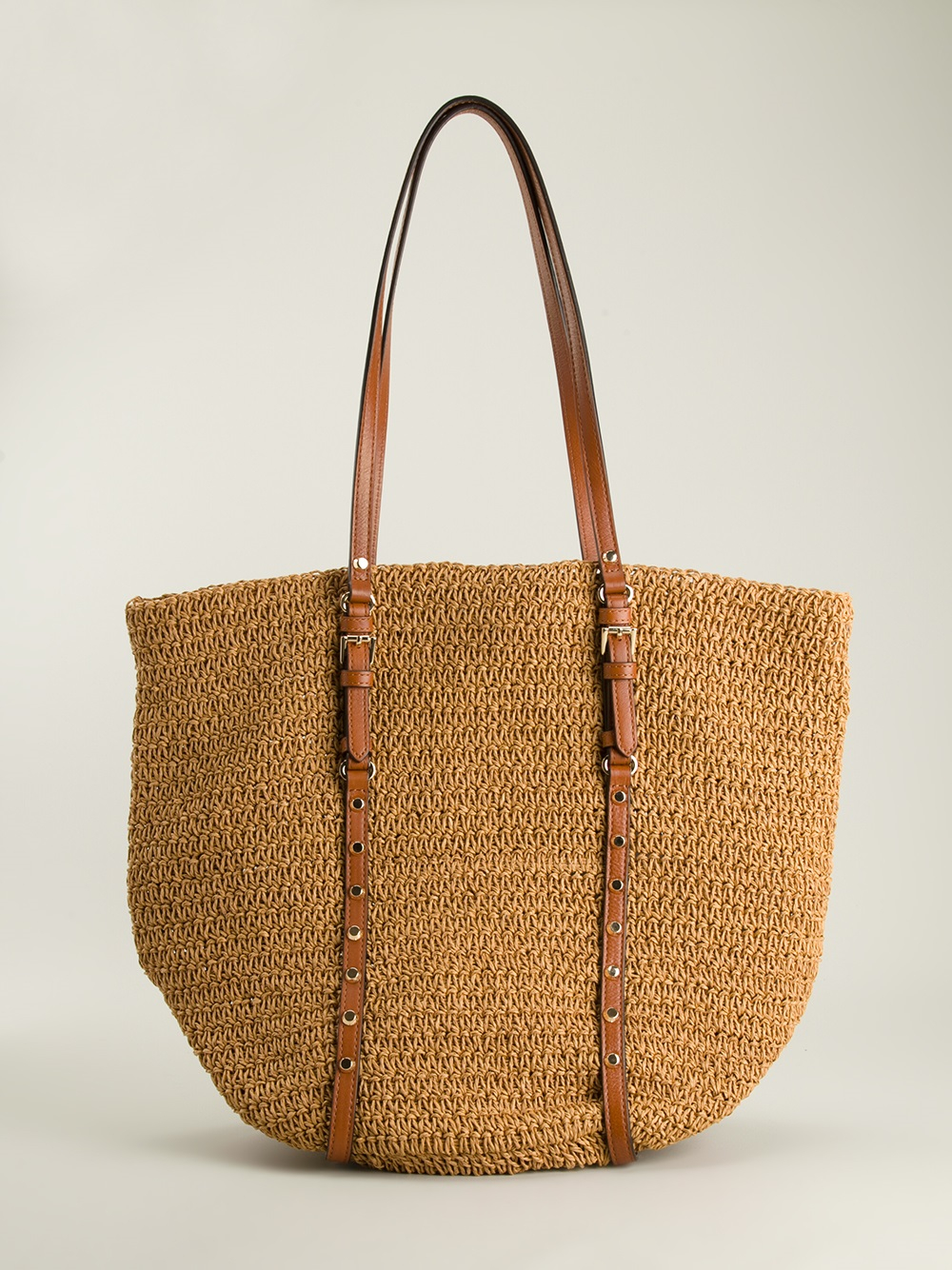 michael kors woven tote