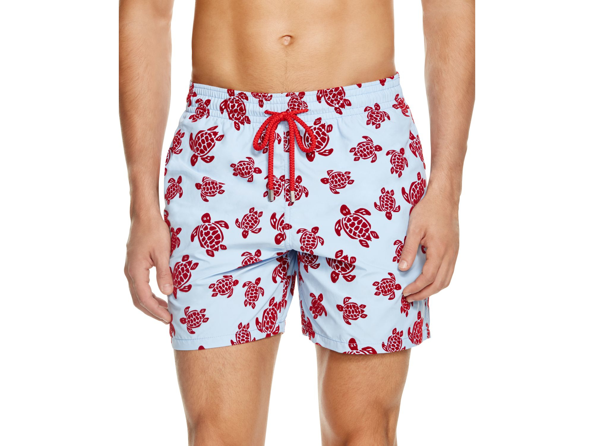 vilebrequin turtle print swim trunks