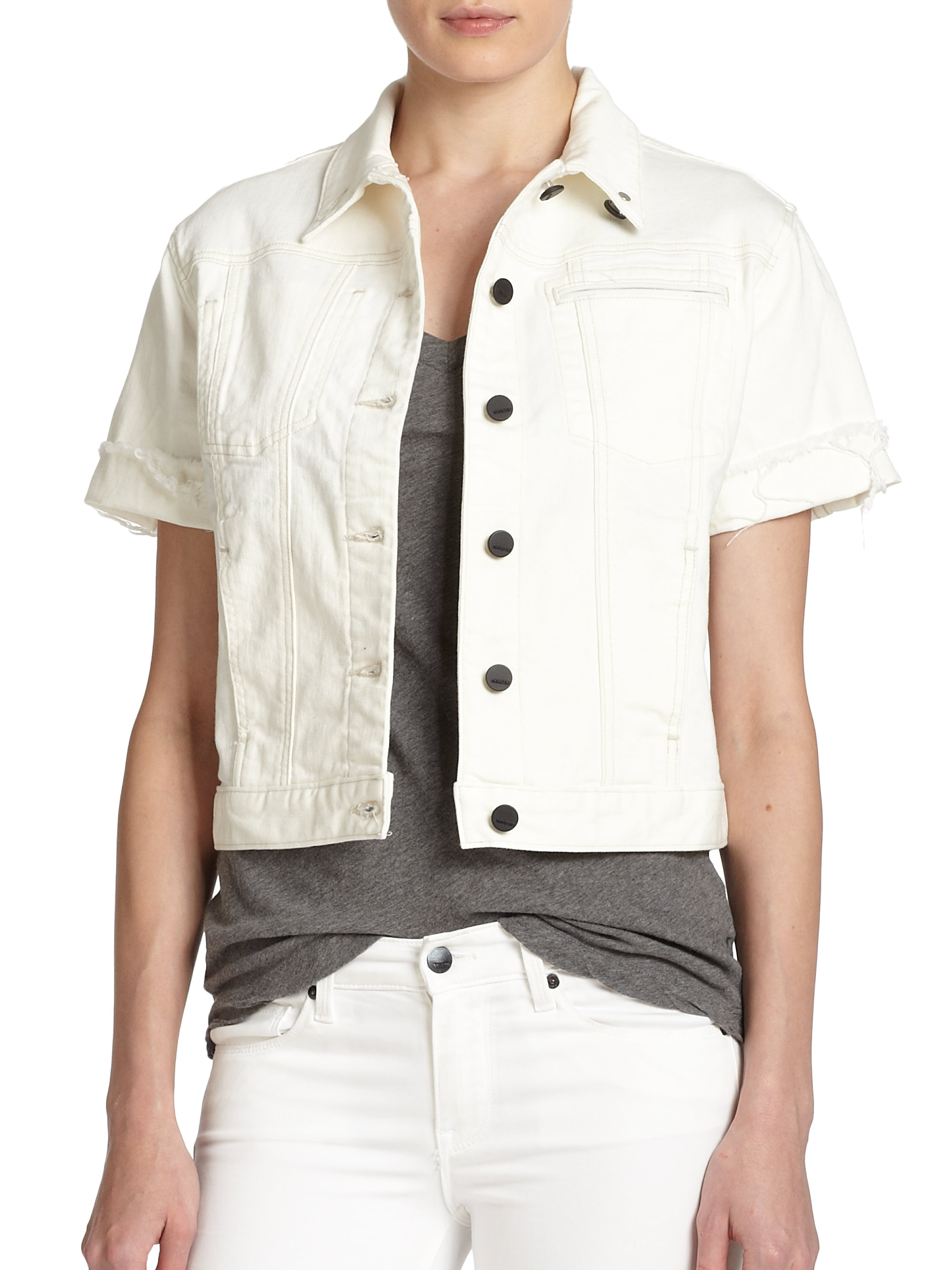 Sale Short Sleeve Denim Jacket In Stock