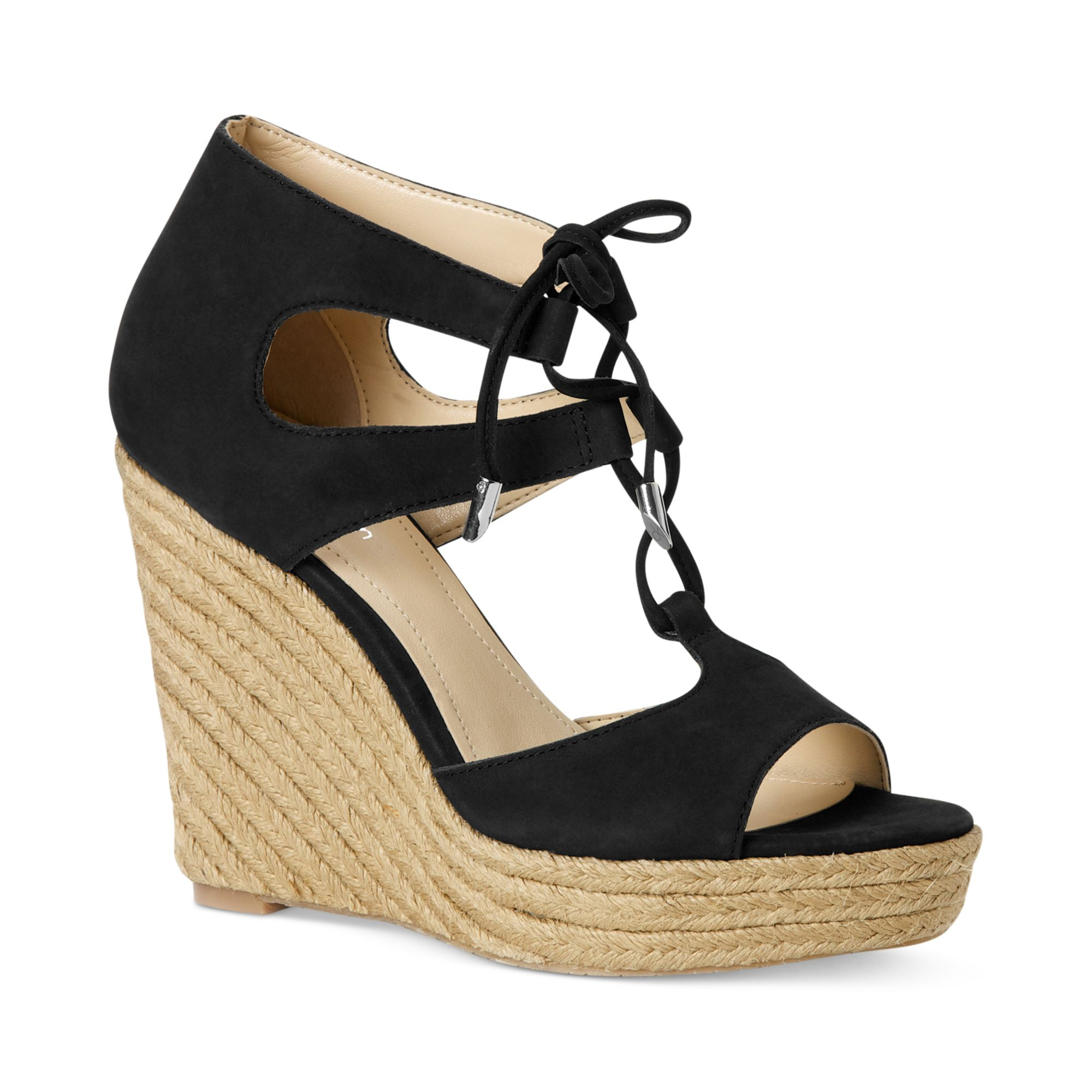 Lyst - Calvin Klein Womens Ganessa Espadrille Platform Wedge Sandals in ...