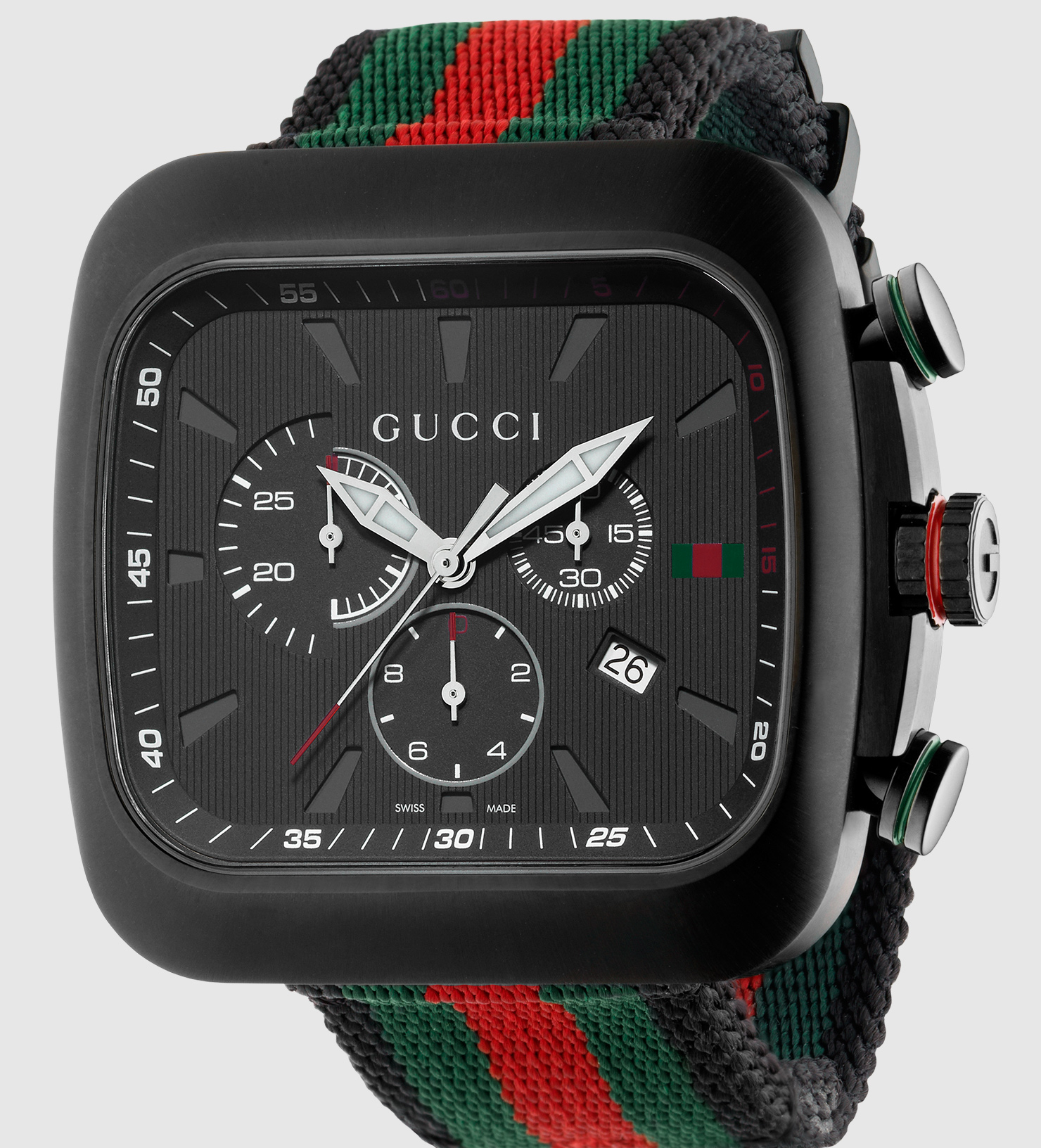 Gucci Synthetic Coupé Extra Large Black Pvd And  Watch for Men Lyst
