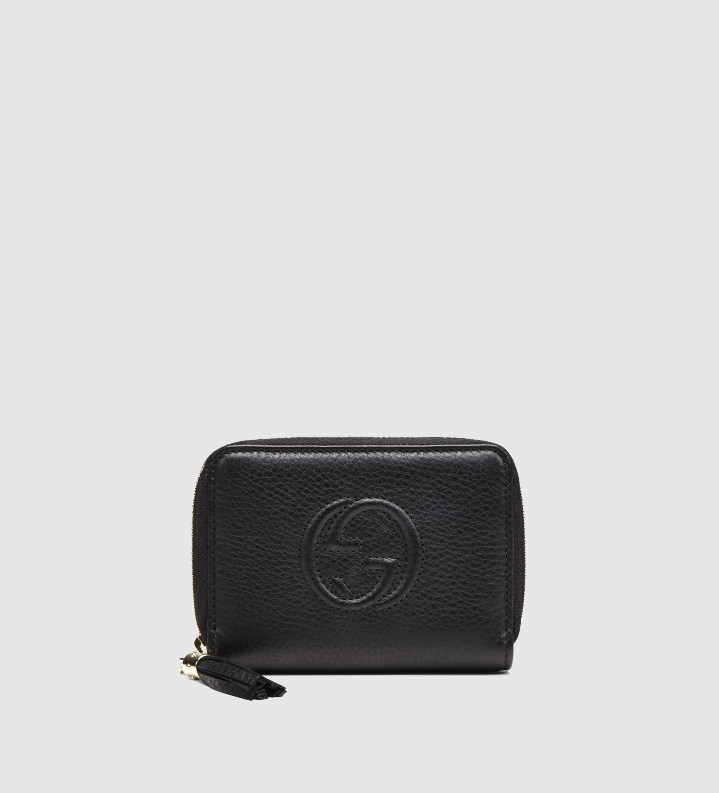 Gucci Black Leather Zip Around Wallet, Leather