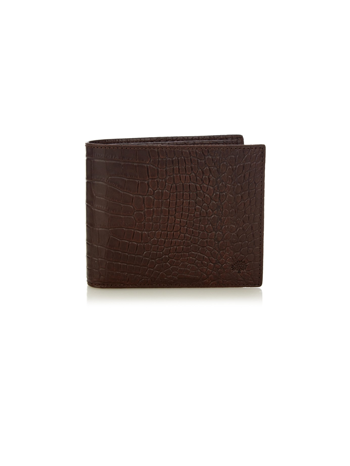 Mulberry Crocodile-Effect Leather Wallet in Brown for Men - Lyst