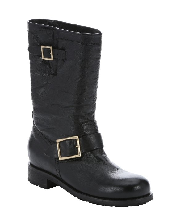 jimmy choo motorcycle boots fur lined