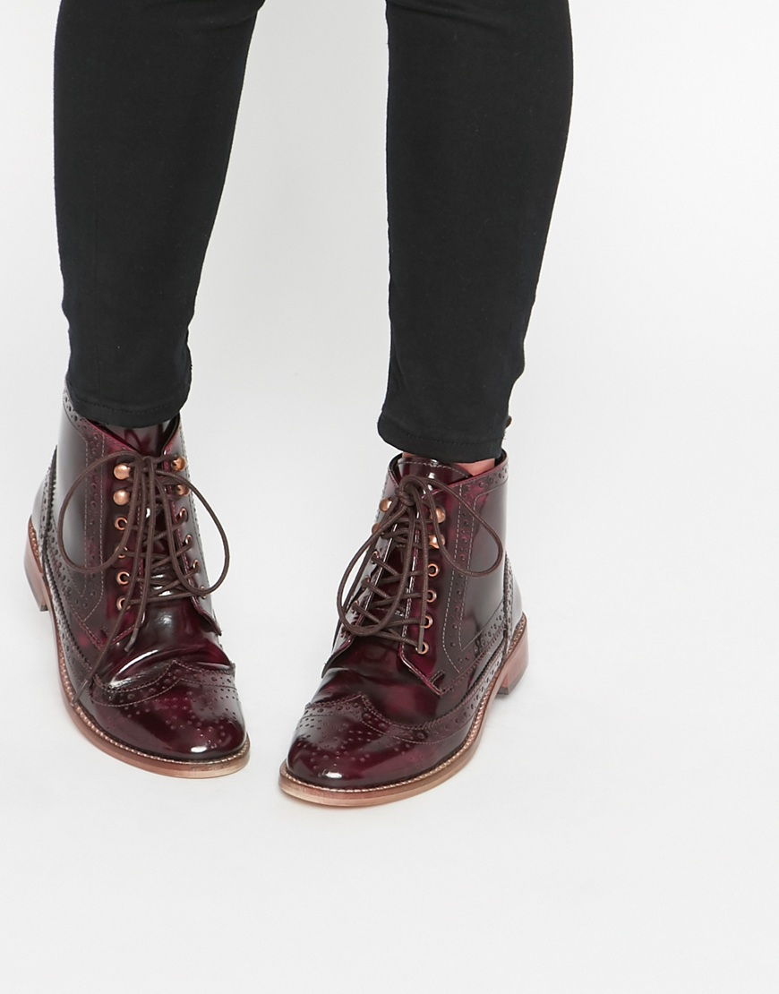 burgundy lace boots