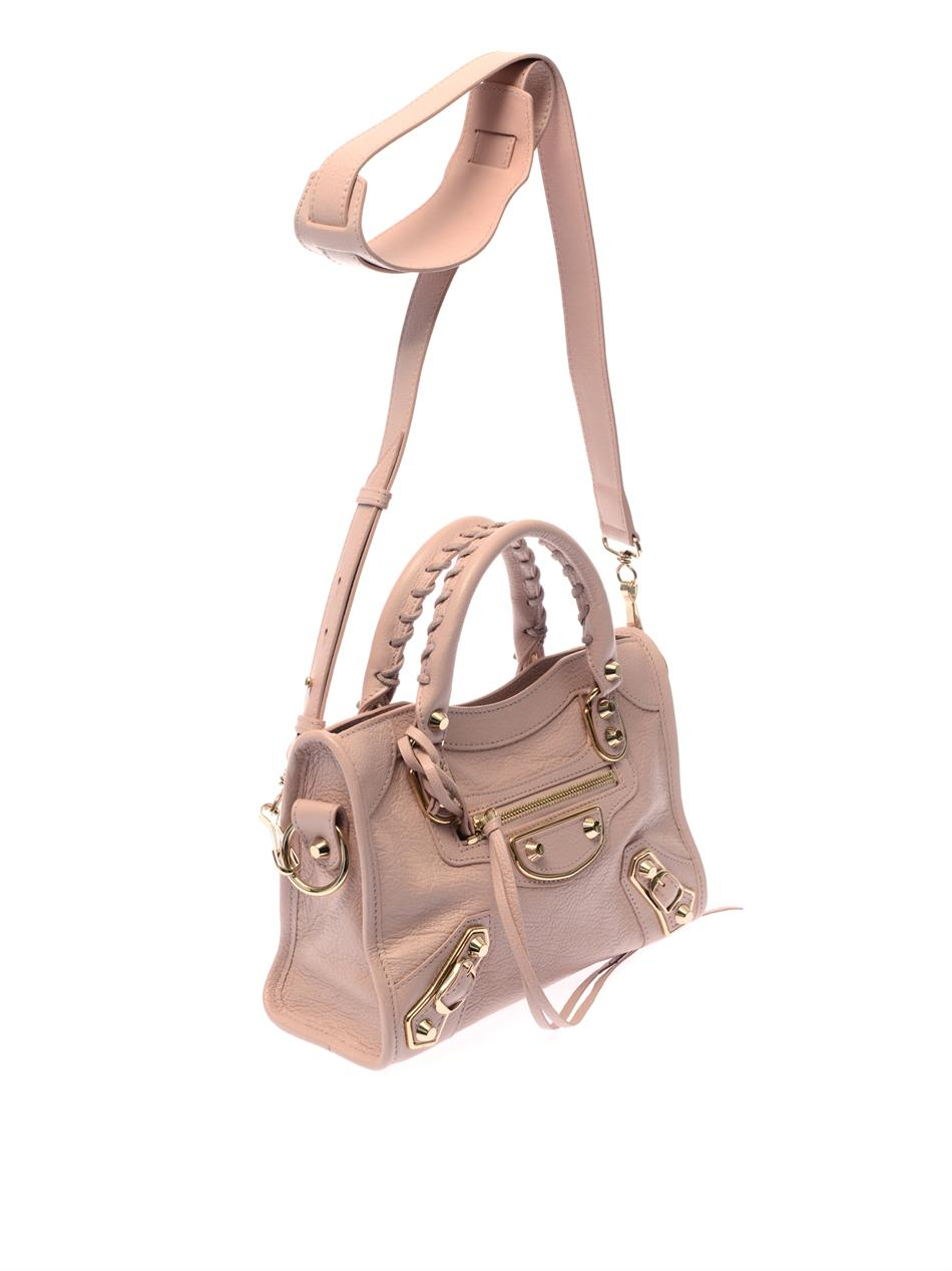 Balenciaga Classic Mini City Edge-Line Shoulder Bag in Pink | Lyst